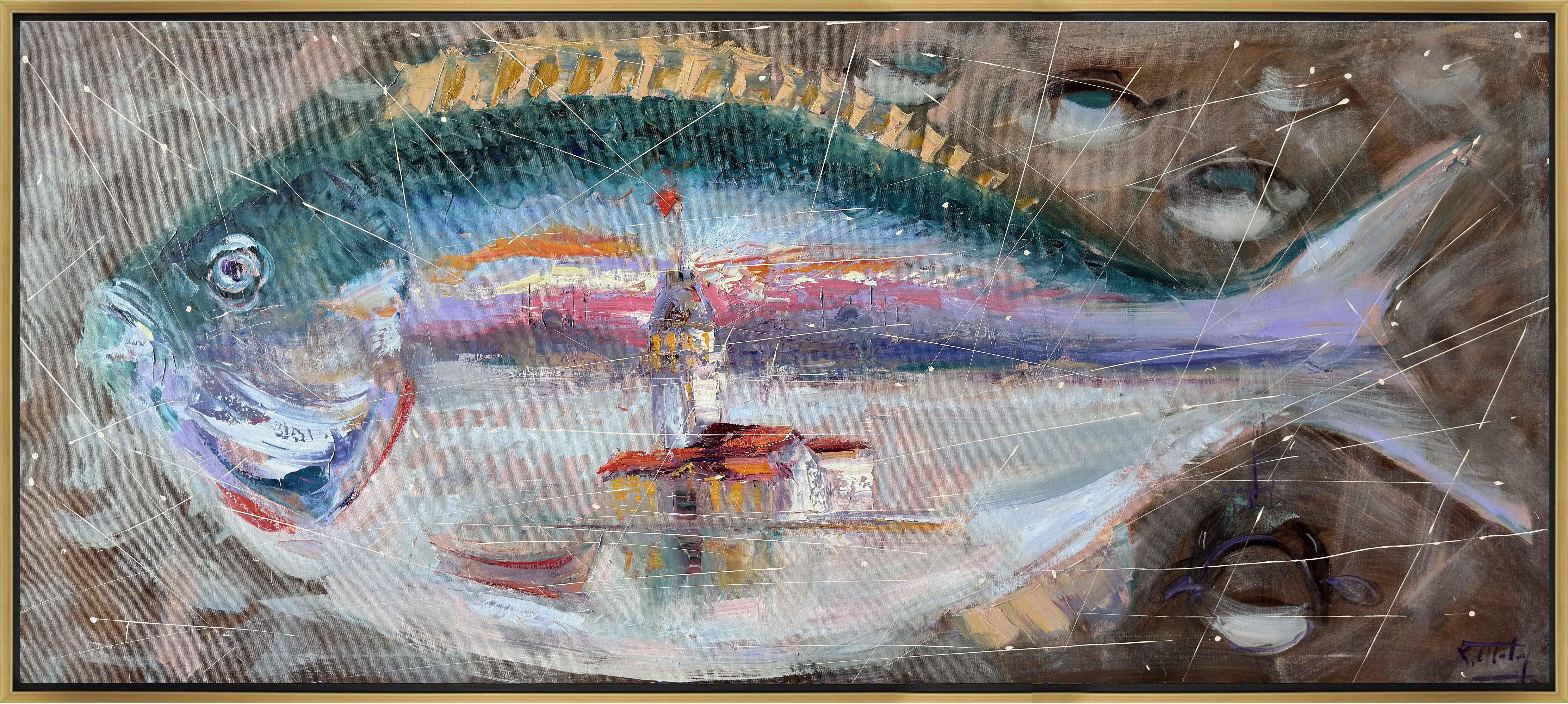 Balığın içinde | Yağlı Boya Tablo