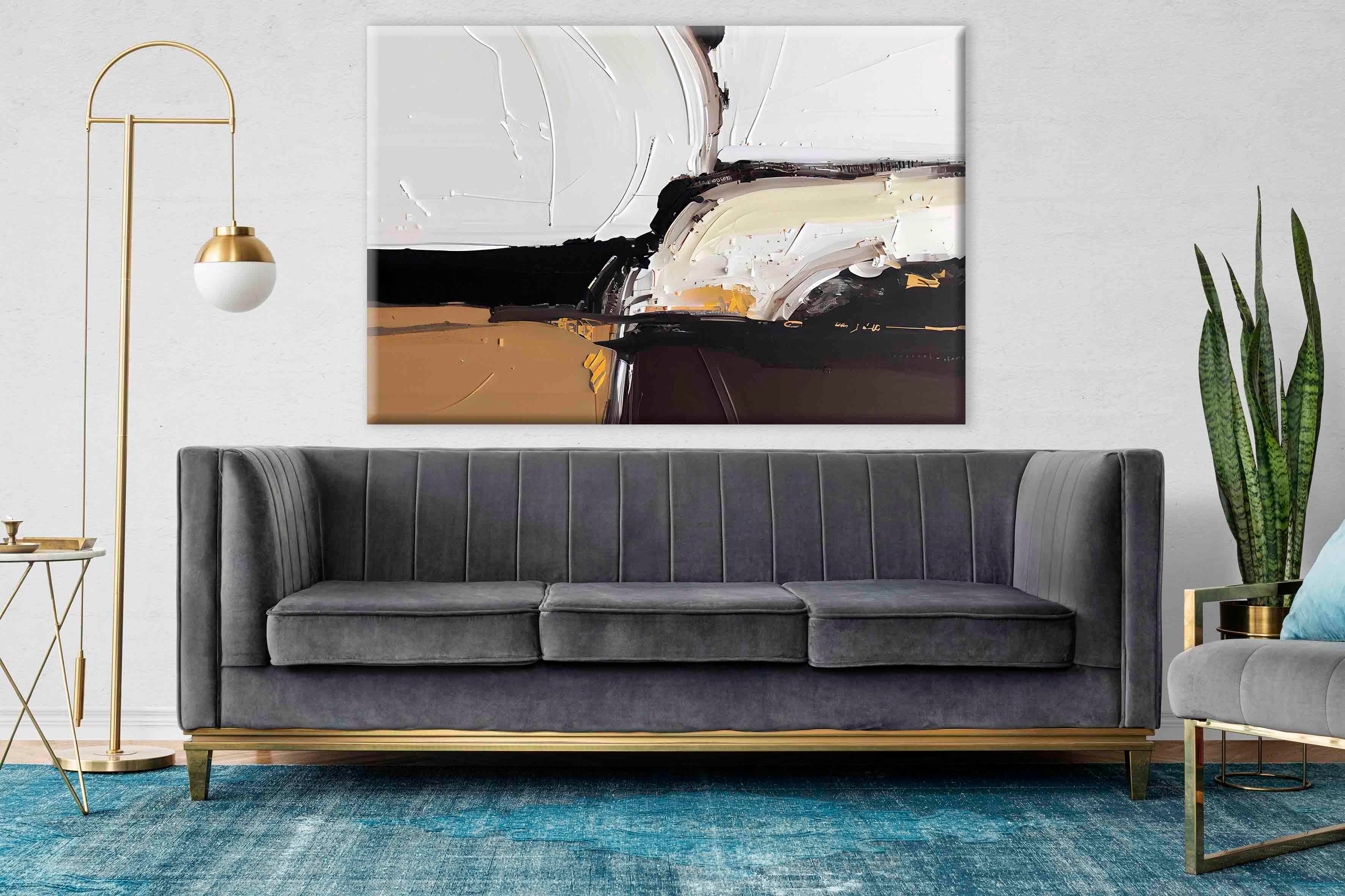 Brown Abstract 2 | Yağlıboya dokulu canvas baskı