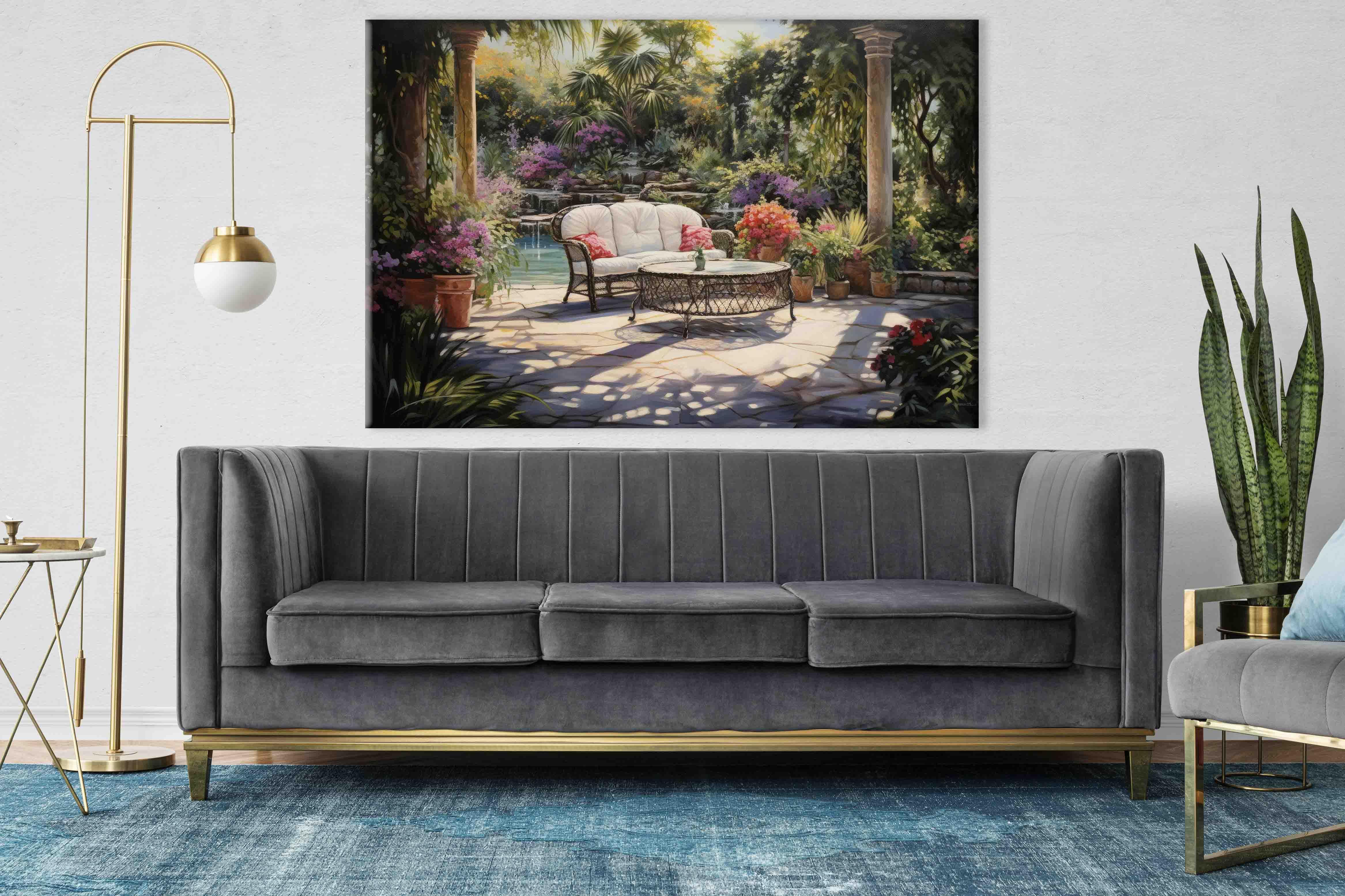 Çiçek Temalı Yağlıboya Dokulu Tablolar