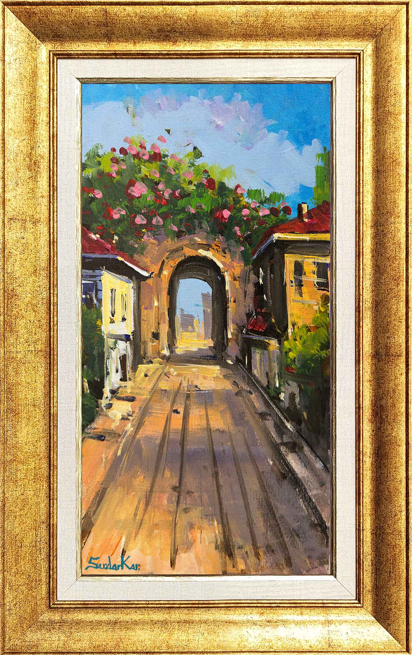 Çiçekli Han Kapısı | Yağlı Boya Tablo 