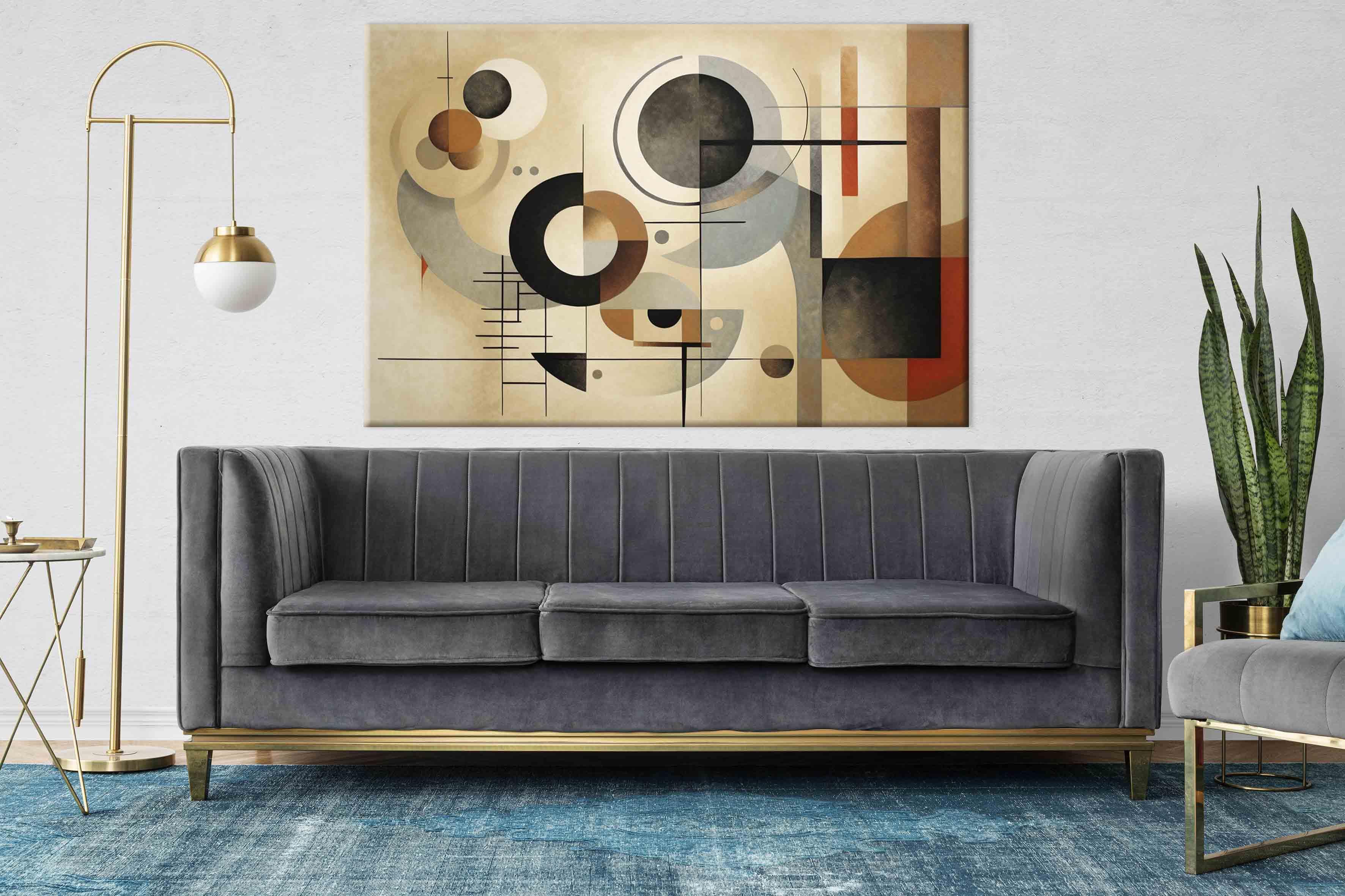Dairelerin Doğası | Yağlıboya dokulu canvas baskı
