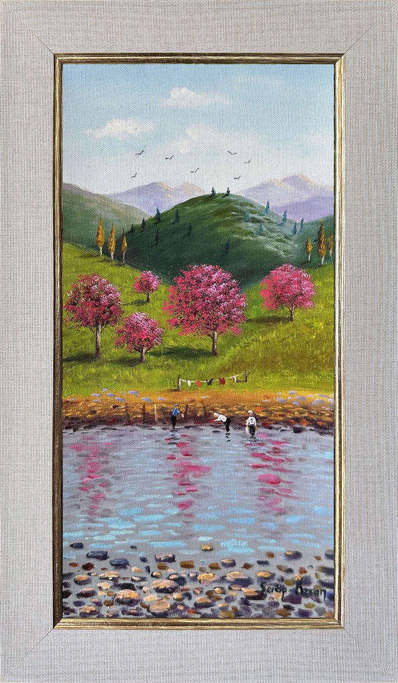 Derede Çamaşır Yıkamak | Yağlı Boya Tablo 