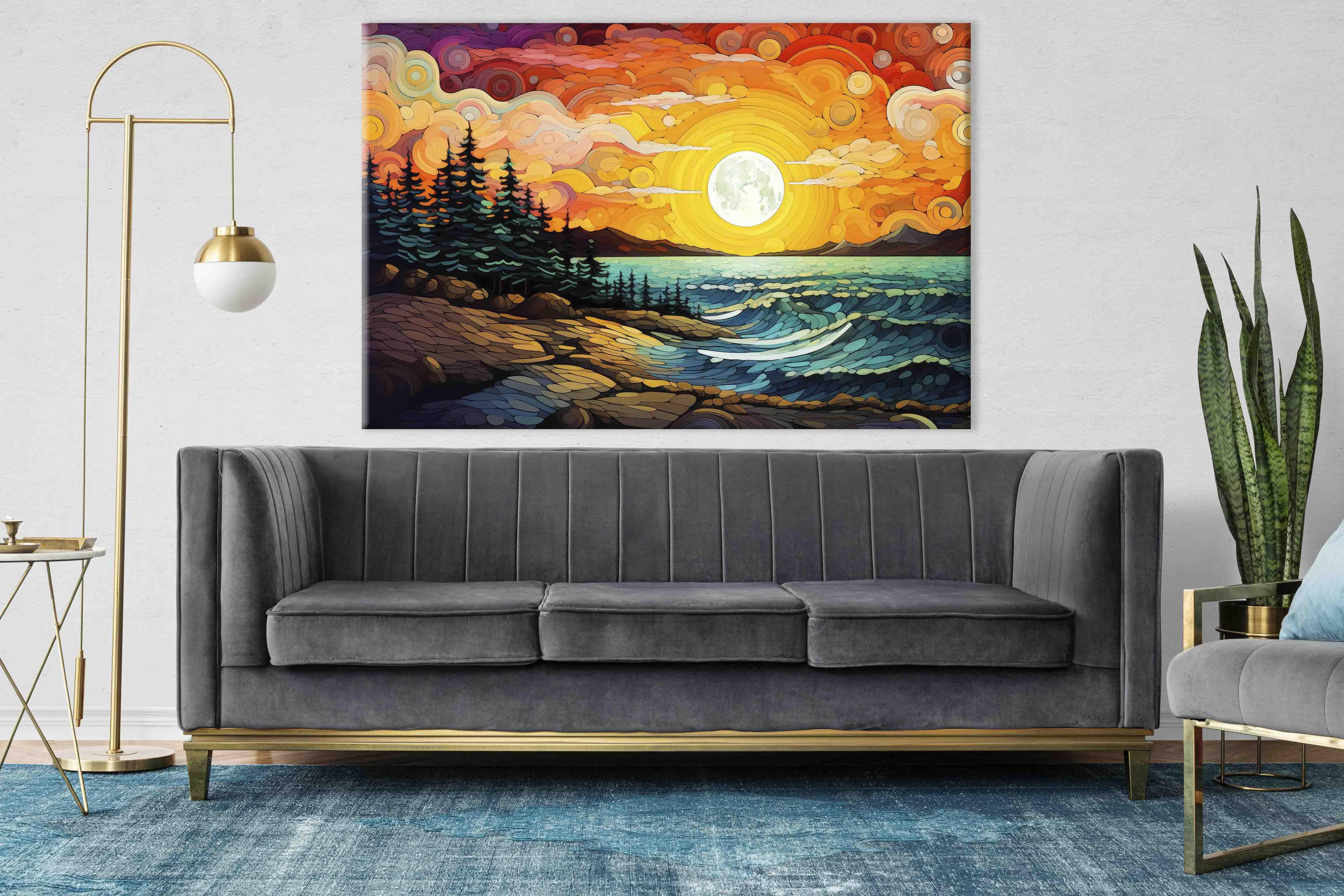 Doğa Temalı Yağlıboya Dokulu Tablolar