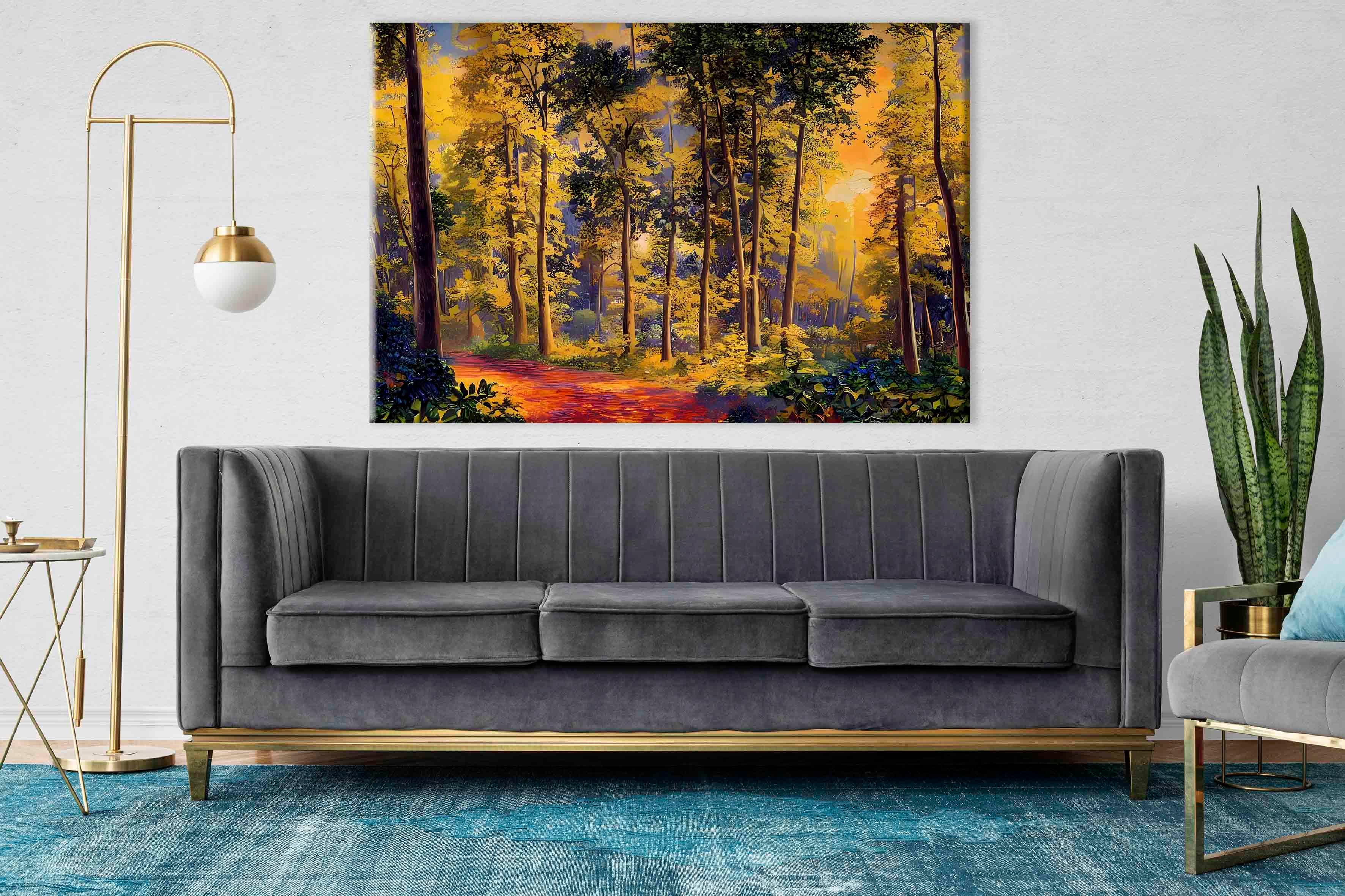 Doğa Temalı Yağlıboya Dokulu Tablolar