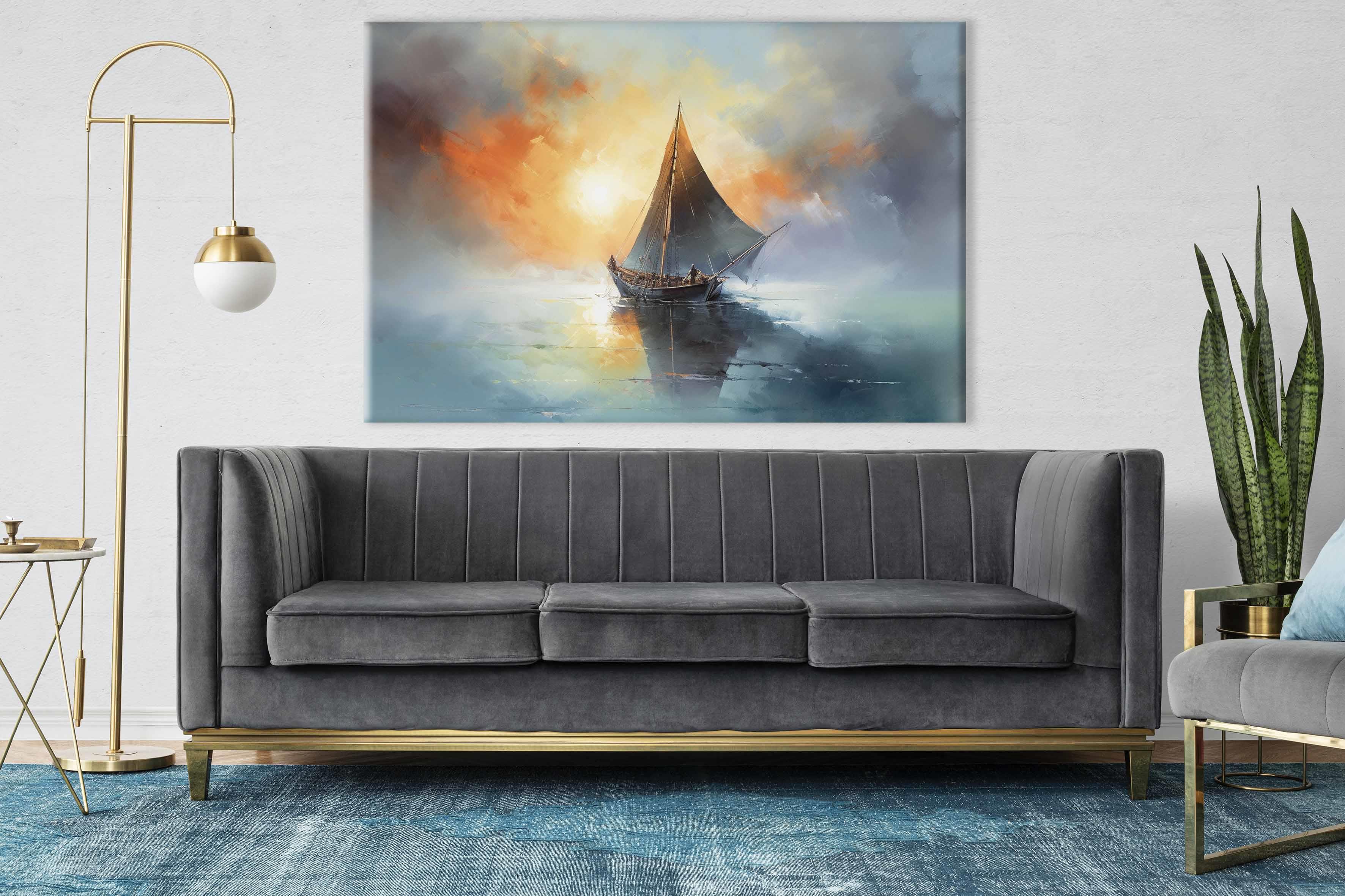 Doğa Temalı Yağlıboya Dokulu Tablolar