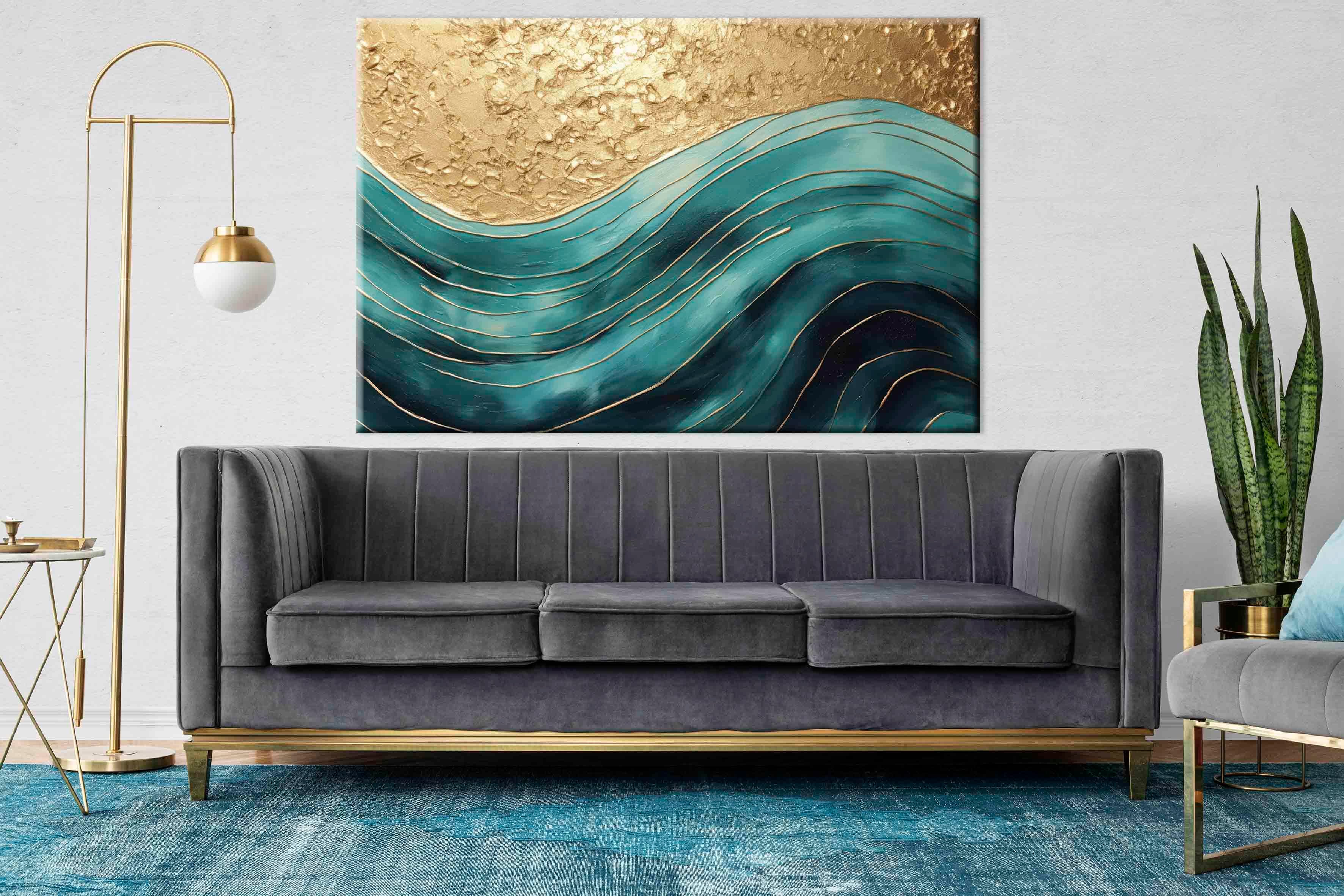 Elegant Luxury Abstract  | Yağlıboya dokulu canvas baskı