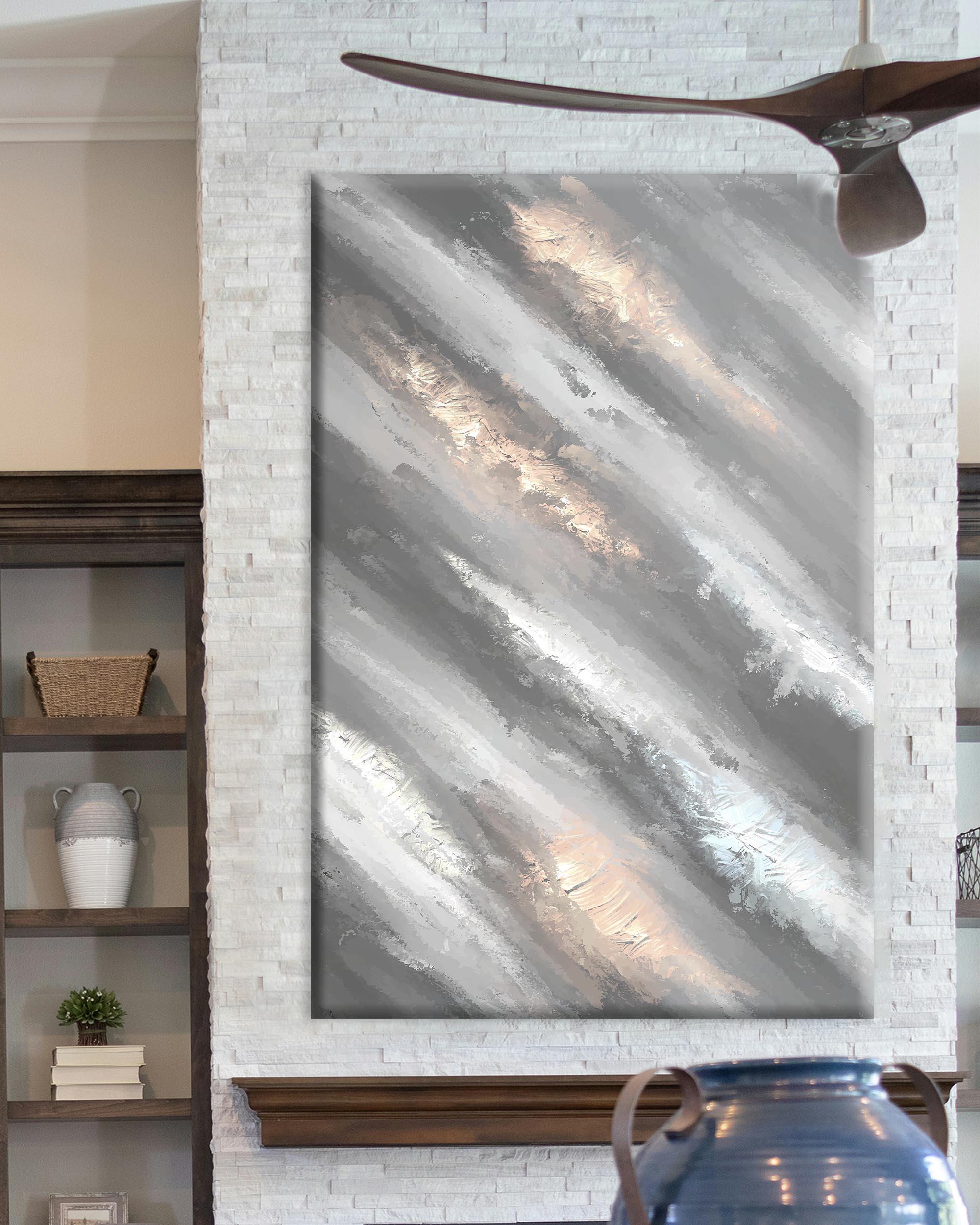 Elegant Minimal | Yağlıboya dokulu canvas baskı