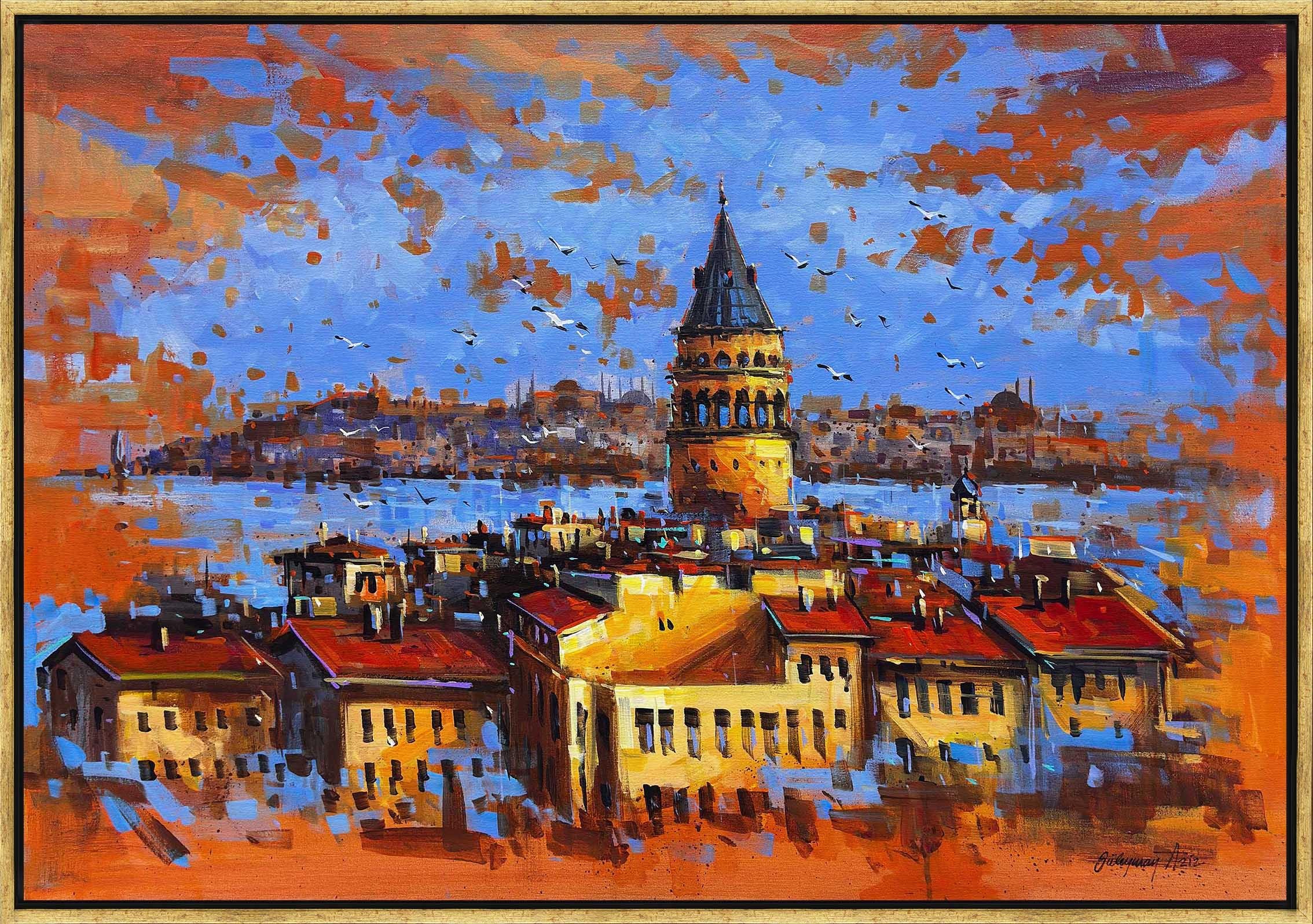 Galata da Sonbahar Esintisi | Yağlı Boya Tablo