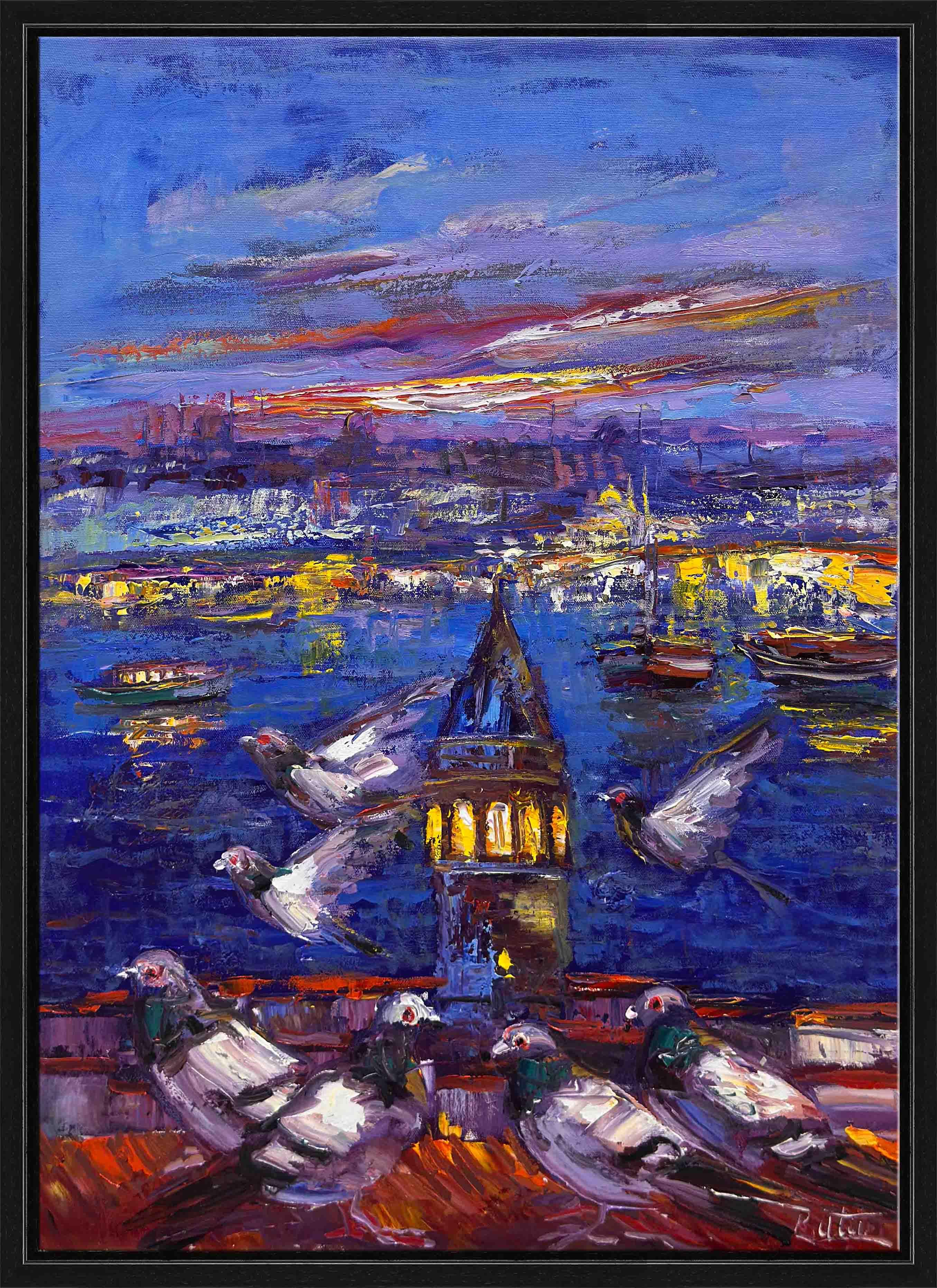 Galatanın Güvercinleri | Yağlı Boya Tablo