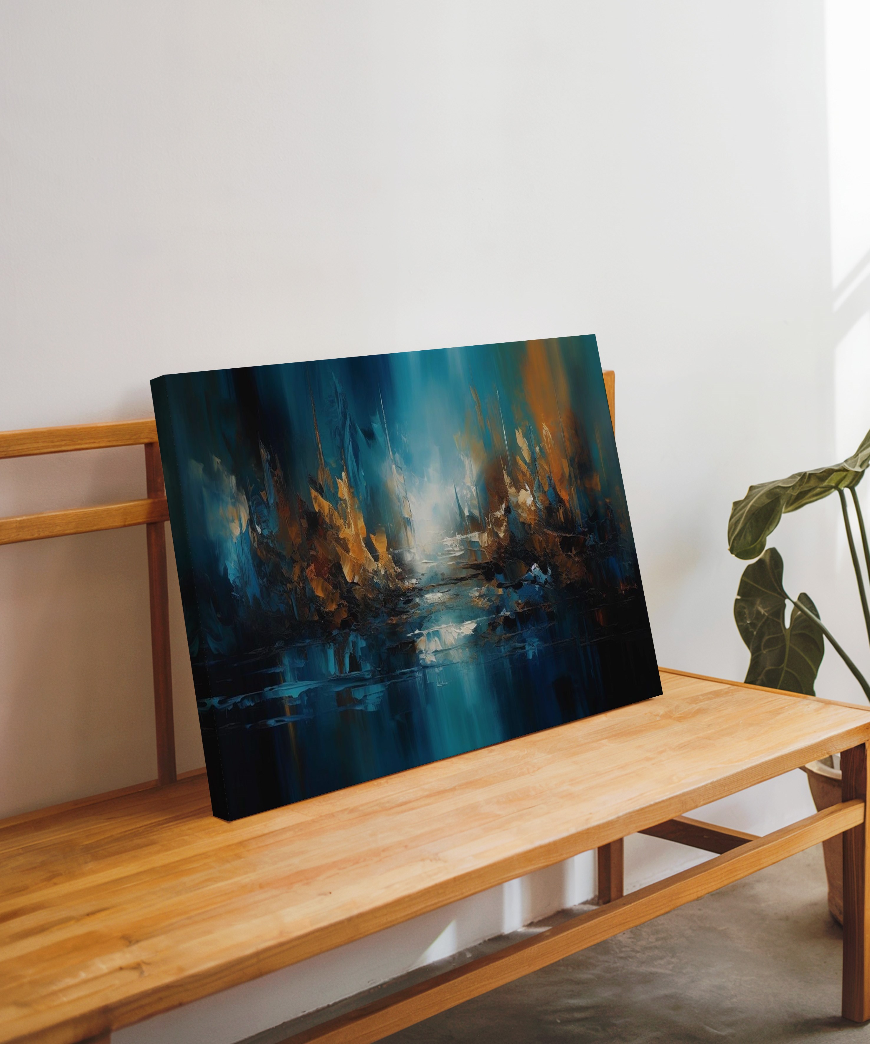Gecenin Aynası | Yağlı Boya Dokulu Canvas Baskı