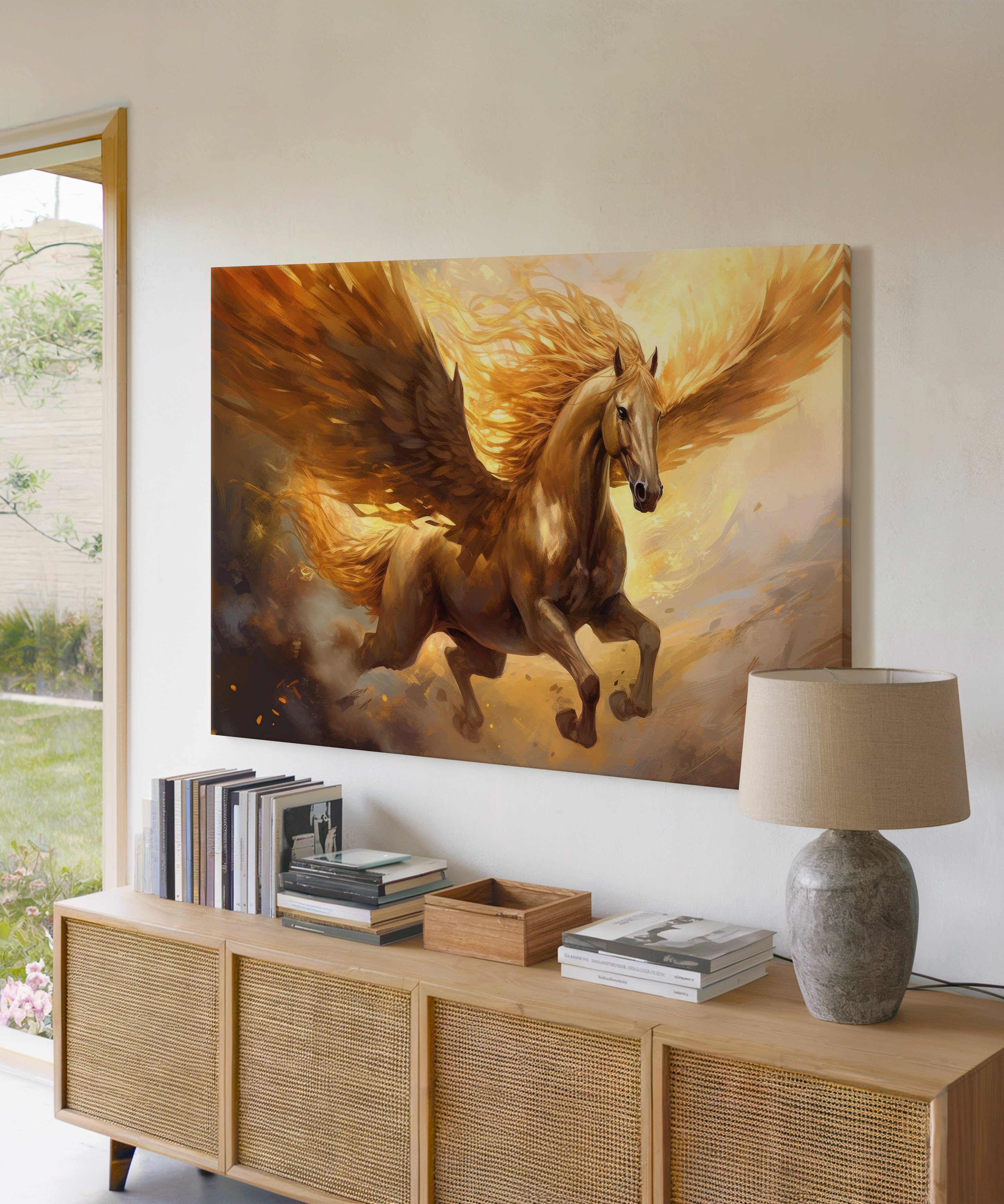 Göğün Elçisi | Yağlı Boya Dokulu Canvas Baskı