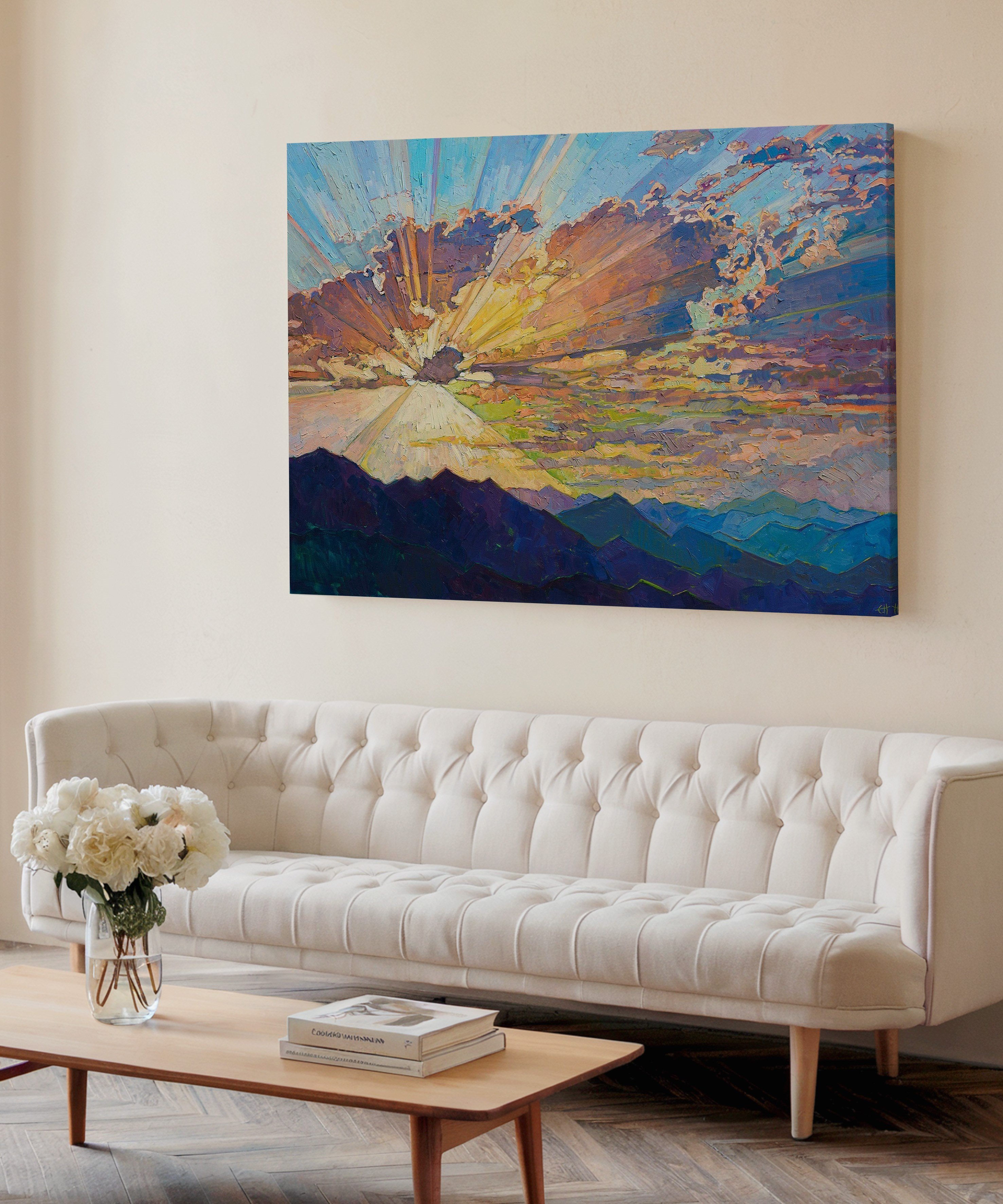 Göğün Kırıldığı An | Yağlı Boya Dokulu Canvas Baskı