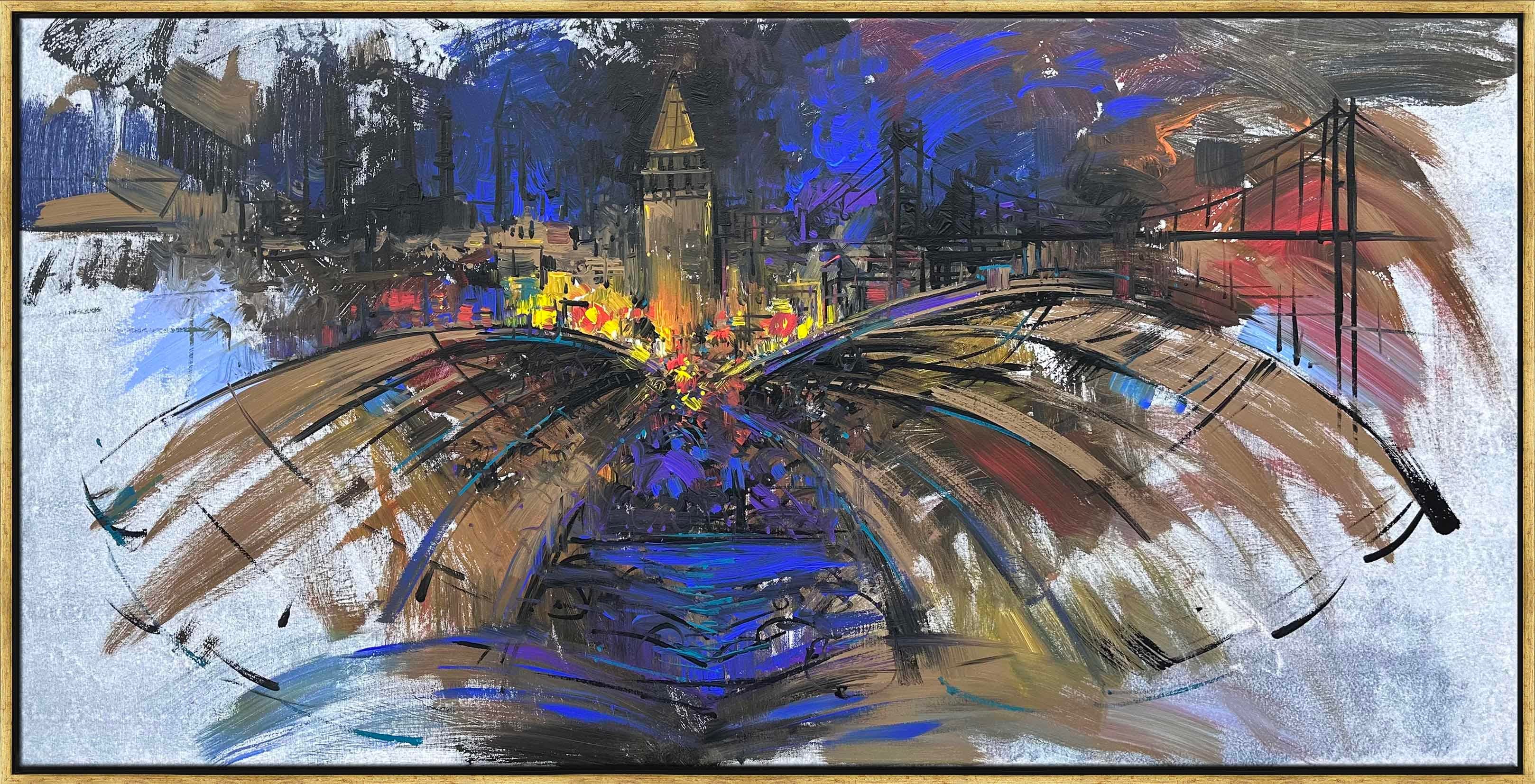 Hologramlı Galata | Yağlı Boya Tablo