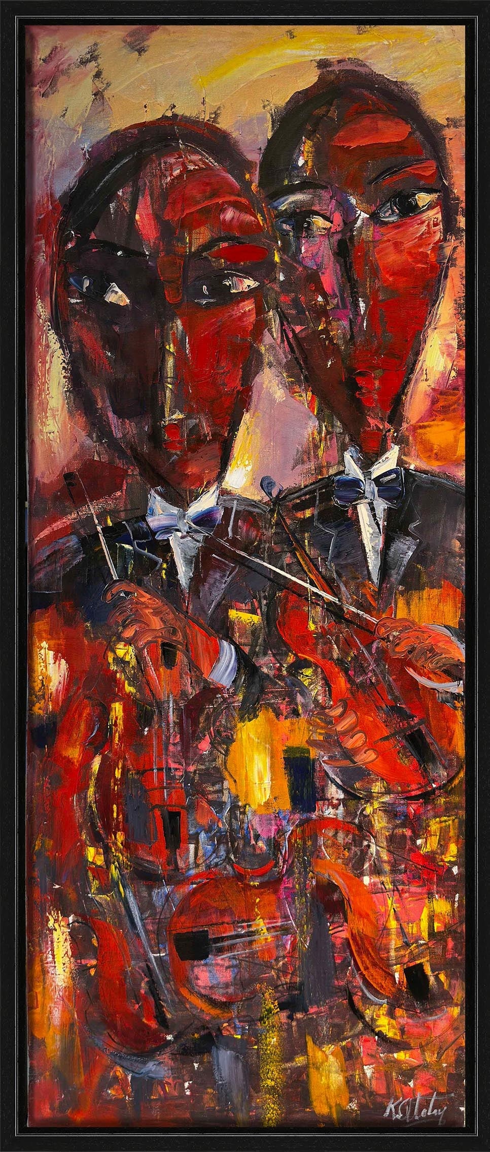 İki Kemancı | Yağlı Boya Tablo