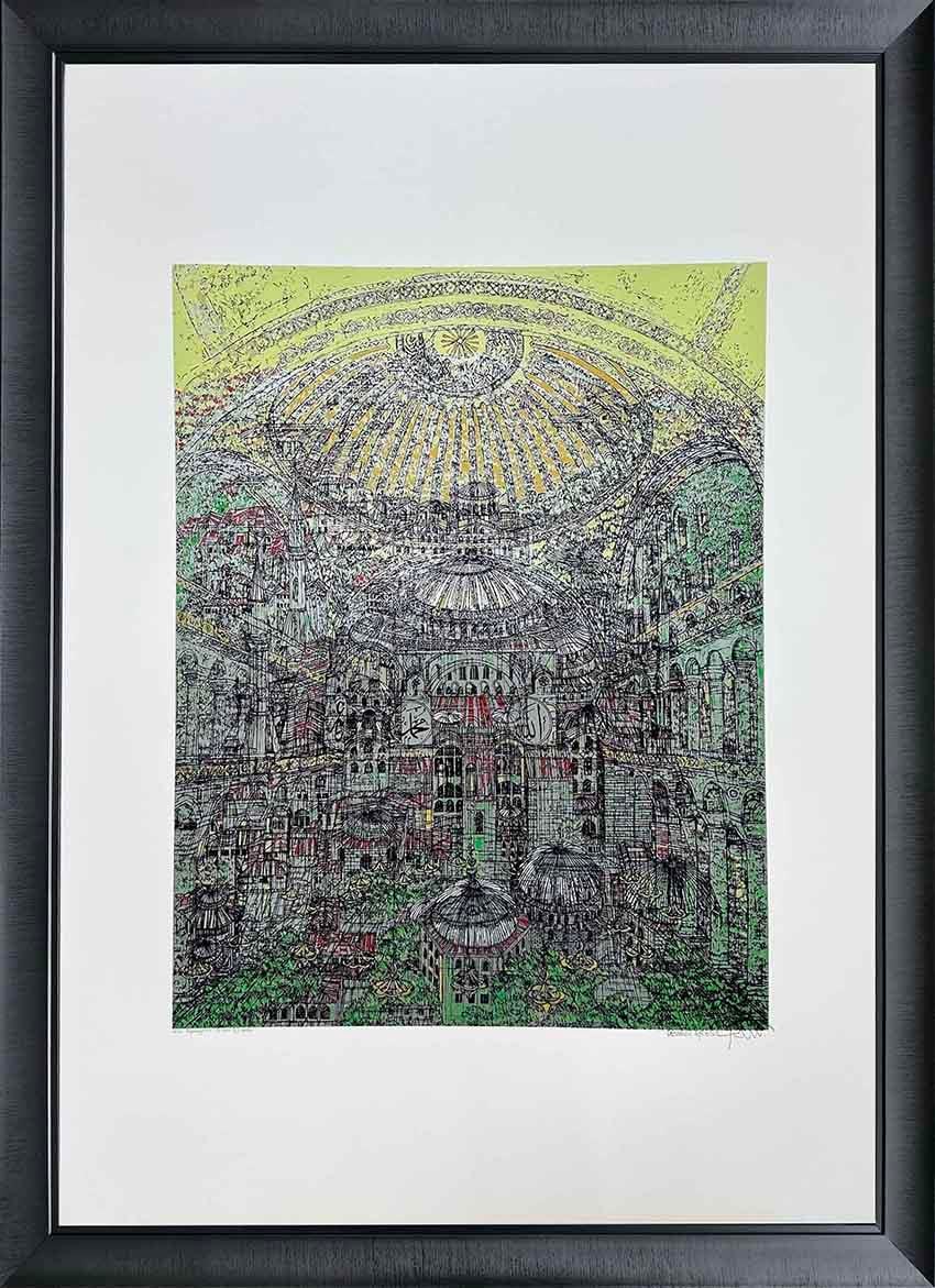 İstanbul Galata ve Kuşlar (F) 18/25 | DEVRİM ERBİL SERİGRAFİ BASKI
