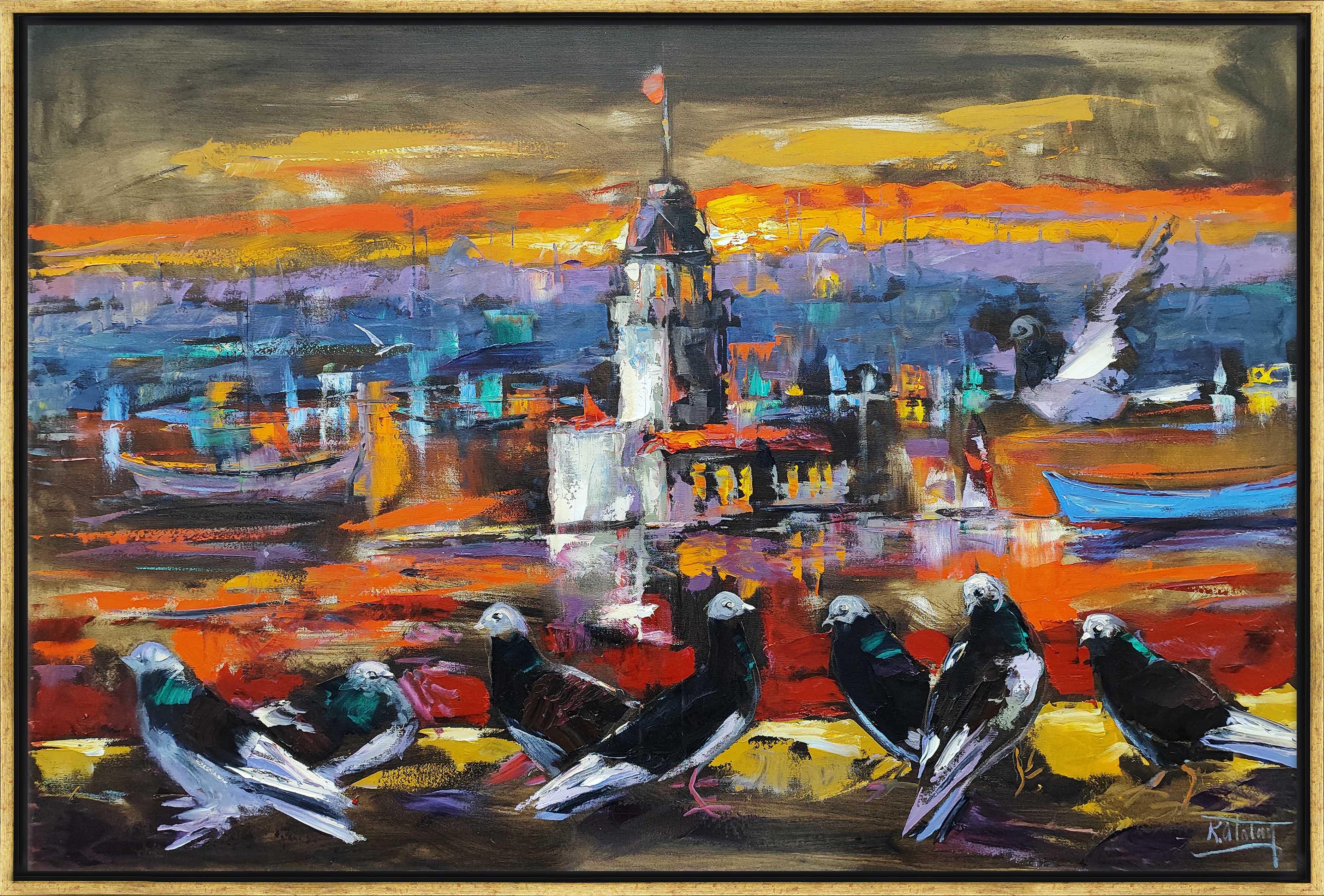İstanbul Temalı Yağlı Boya Tablolarkozaart galeri | El yapımı orjinal yağlı boya tablo satış sitesi