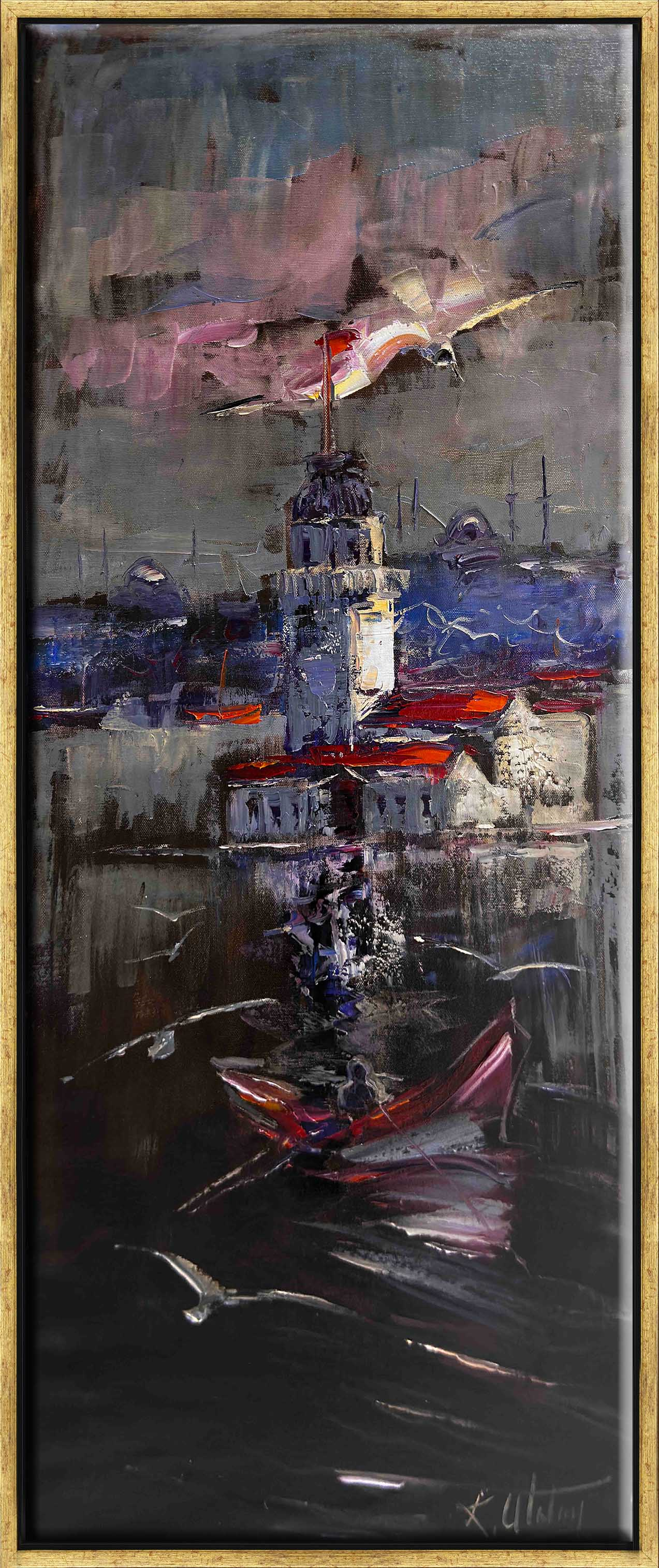 Kasvetli Galata | Yağlı Boya Tablo