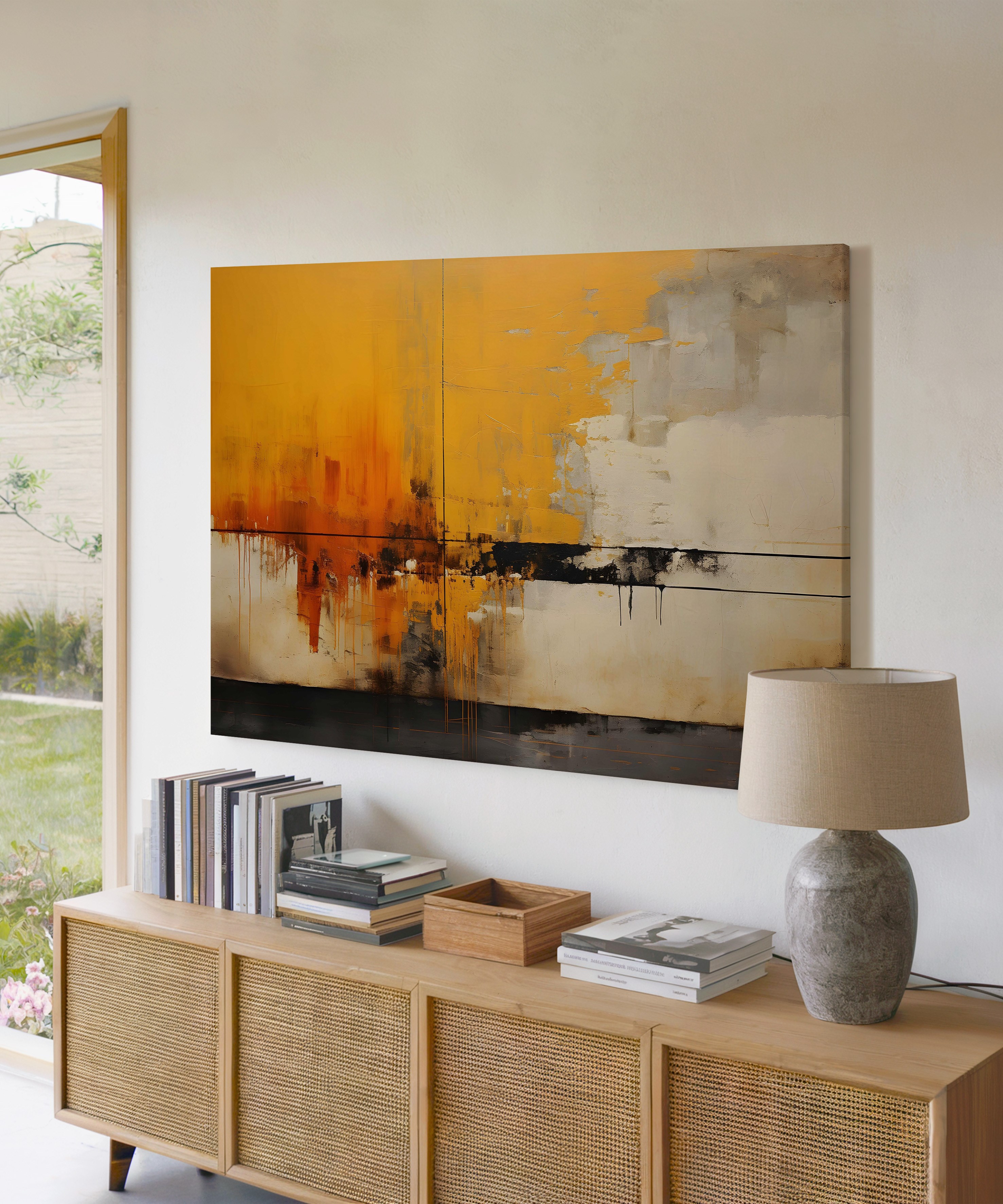 Kesişen Ufuklar | Yağlı Boya Dokulu Canvas Baskı