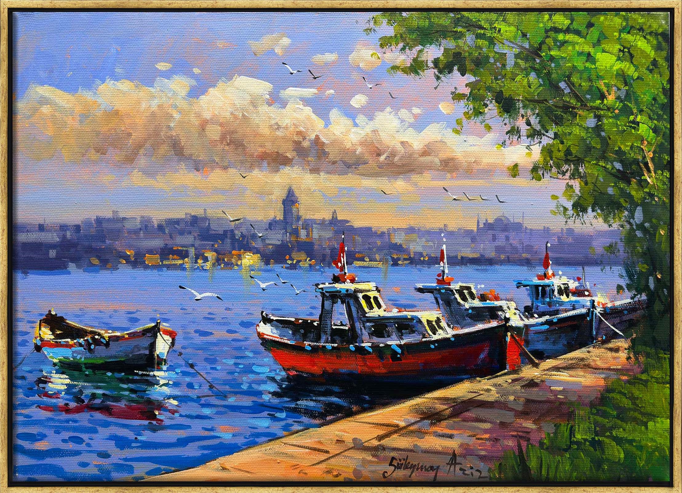 Kıyıdaki Sandallar | Yağlı Boya Tablo