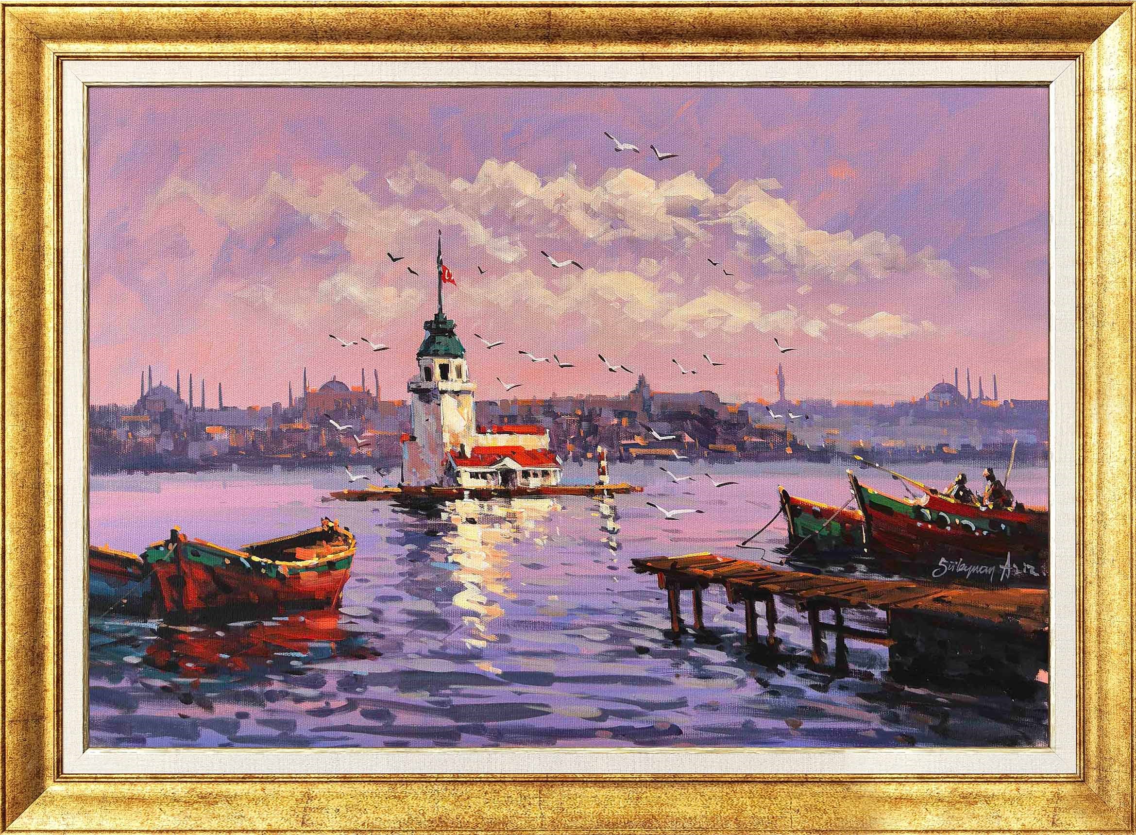 Kız Kulesi İskelesi | Yağlı Boya Tablo