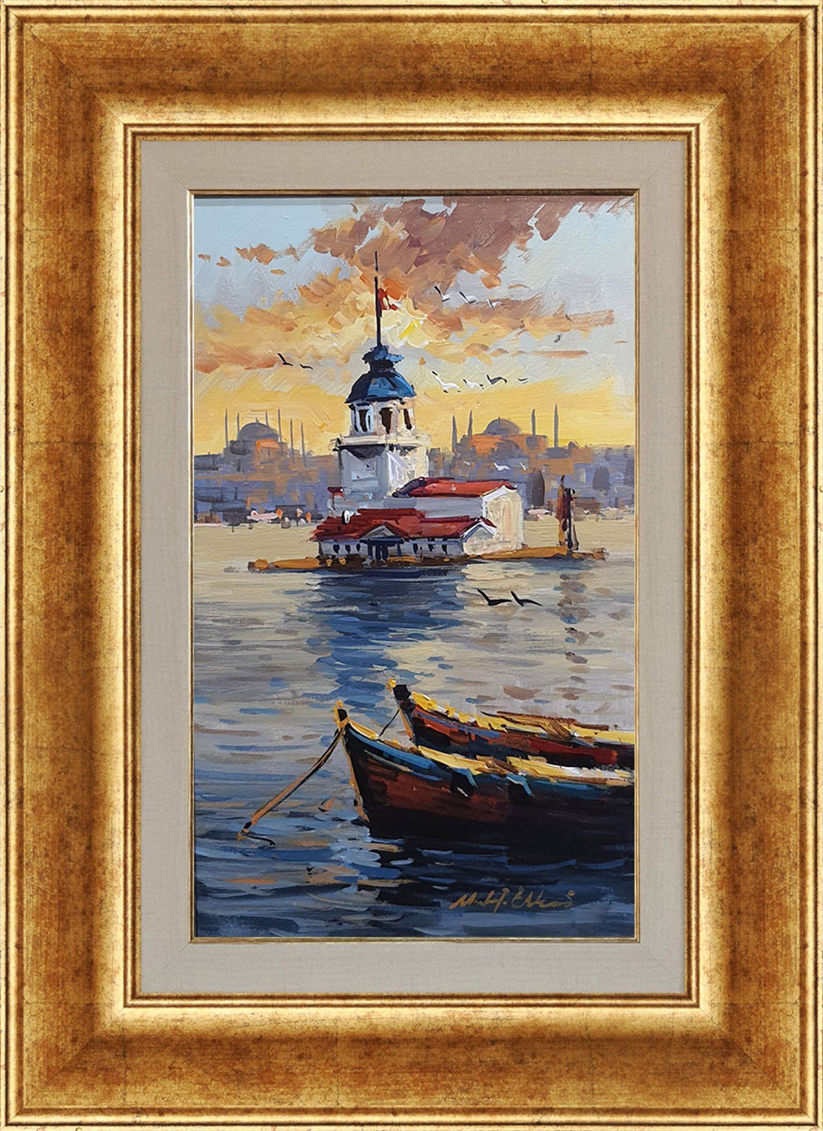 Kız Kulesi | Yağlı Boya TabloKüçük ebat tablolar