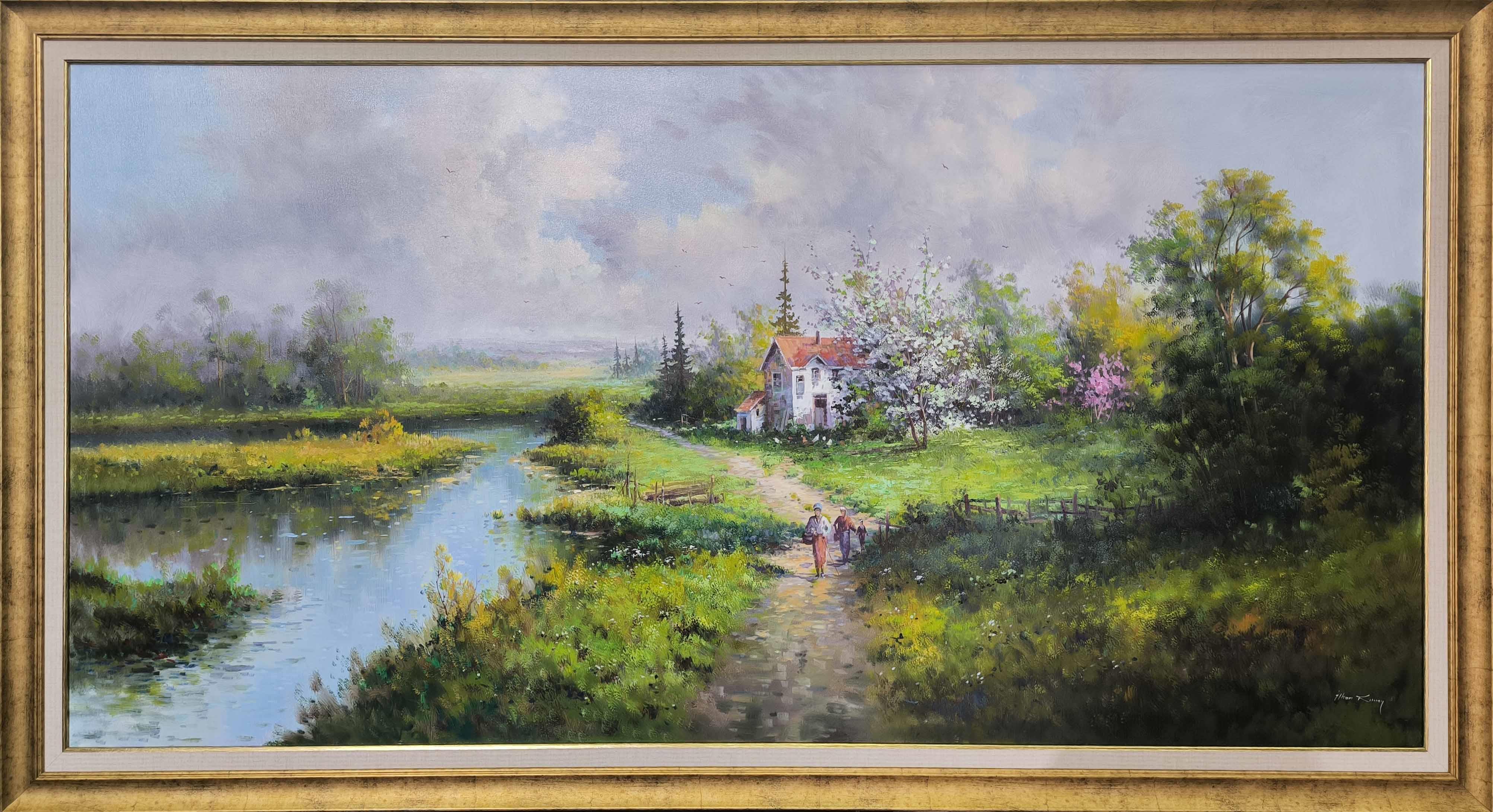 Köy Manzarasıkozaart galeri | El yapımı orjinal yağlı boya tablo satış sitesi