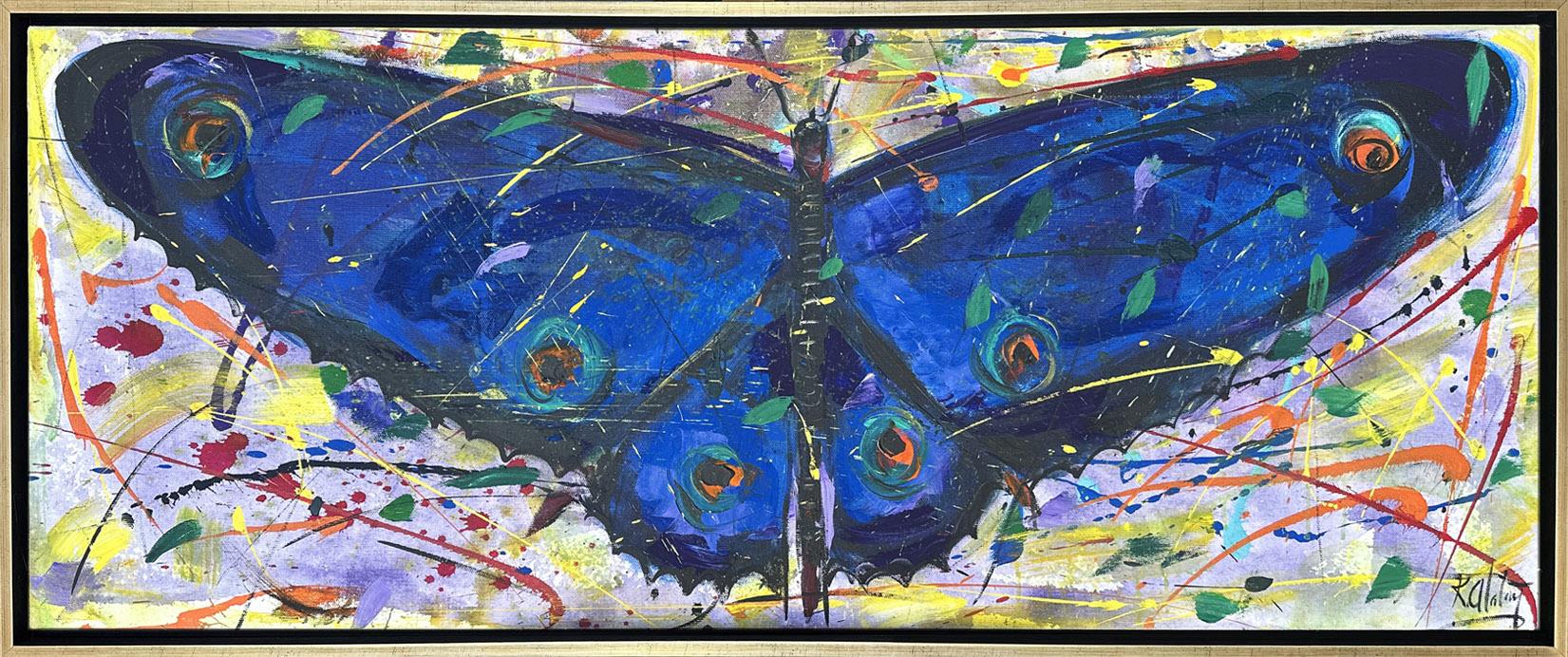 Mavi Kelebek | Yağlı Boya Tablo