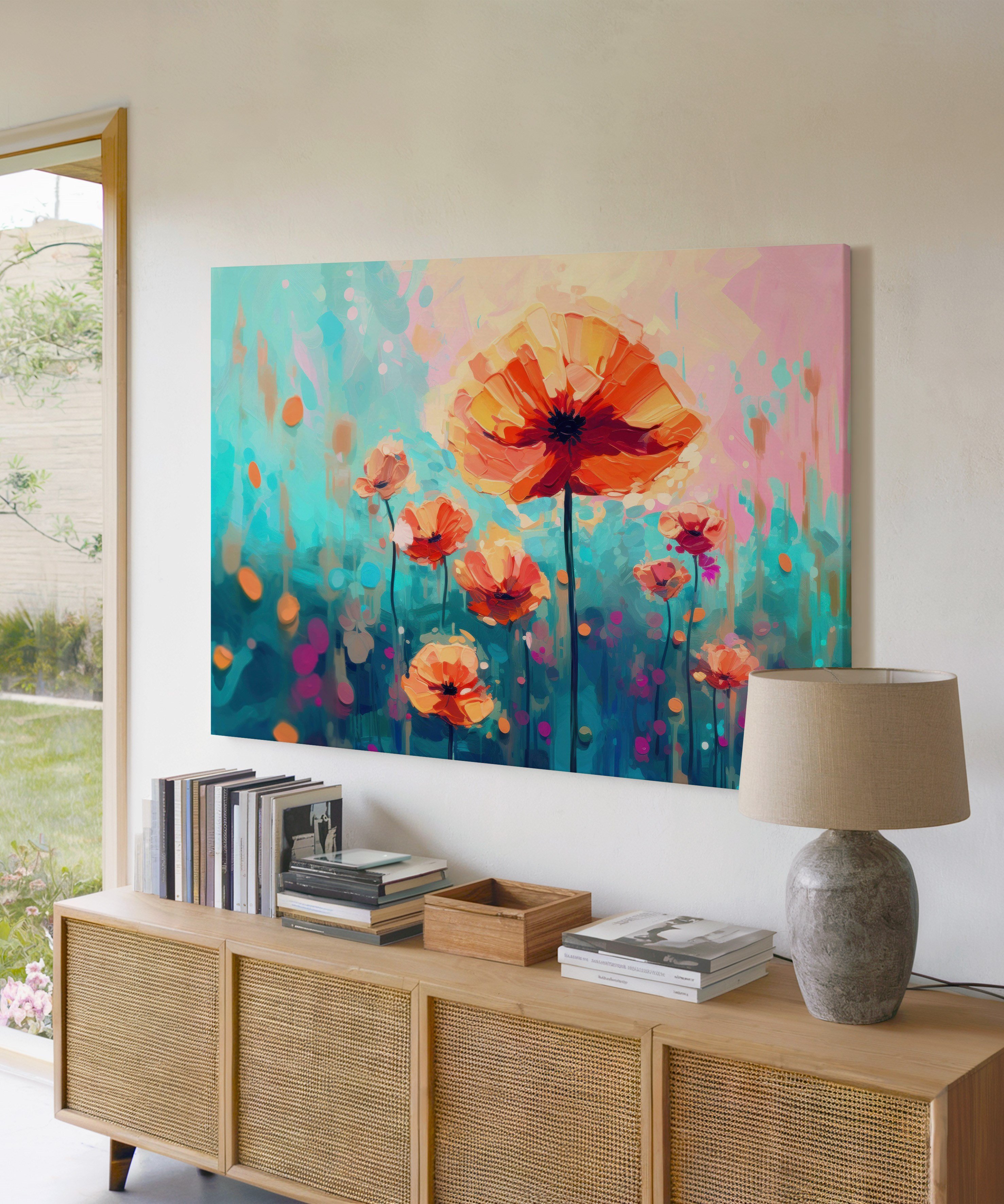 Mercan Bahçesi | Yağlı Boya Dokulu Canvas Baskı