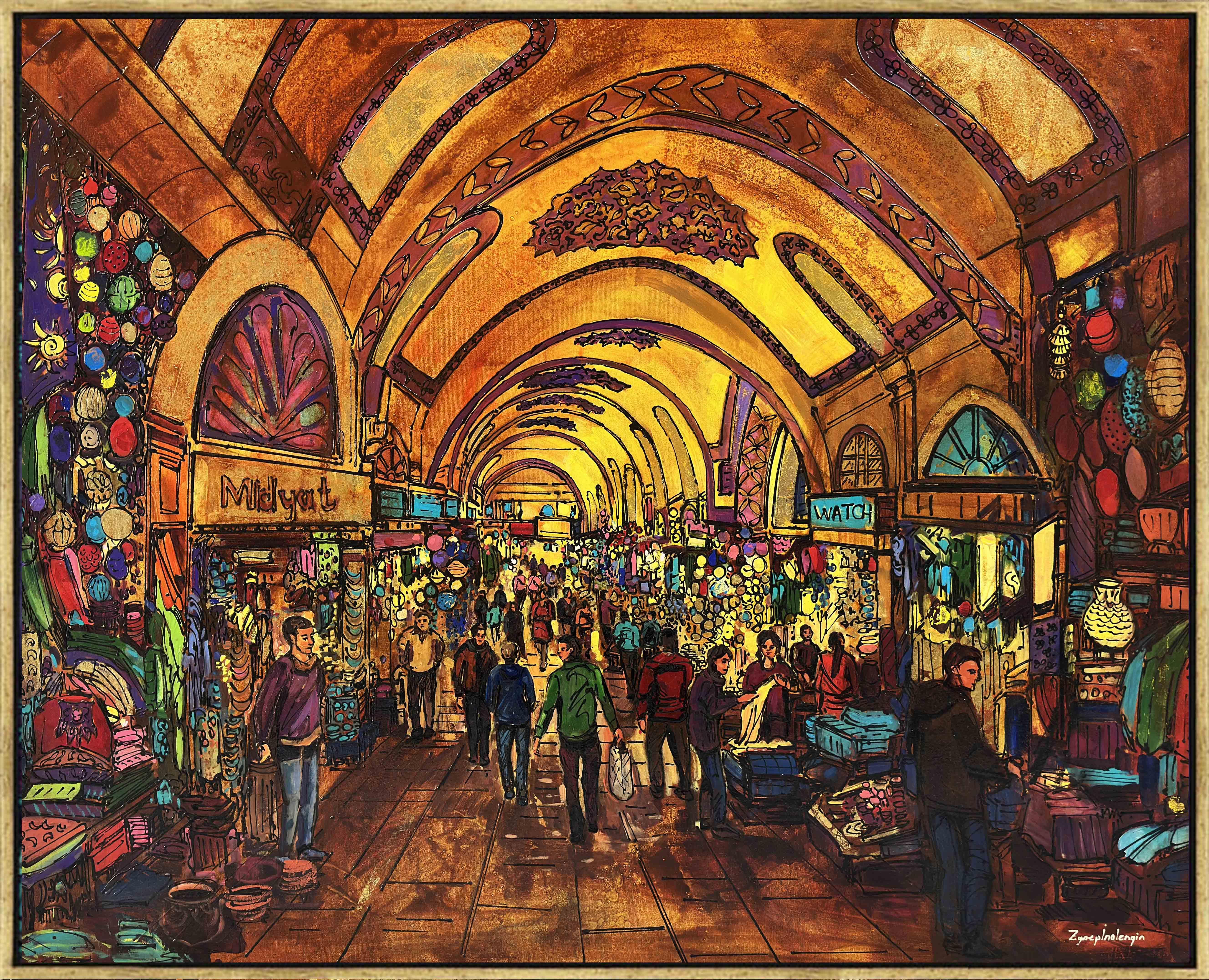 Midyat Tarihi Han Çarşısı | Yağlı Boya Tablo