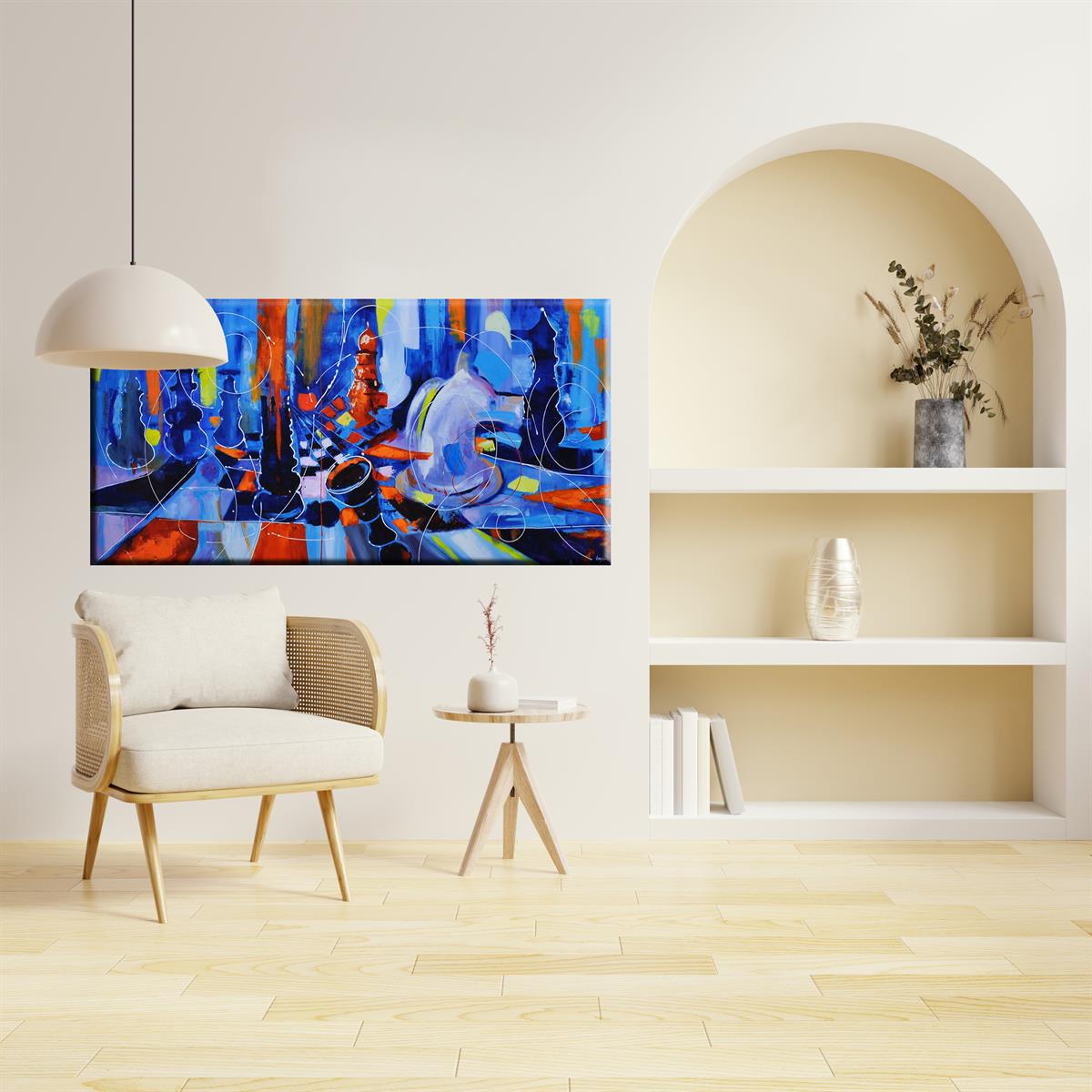 MODERN SİPARİŞ YAĞLI BOYA TABLOLARSatranç 1 | Yağlı Boya Tablo | kozaart galeri