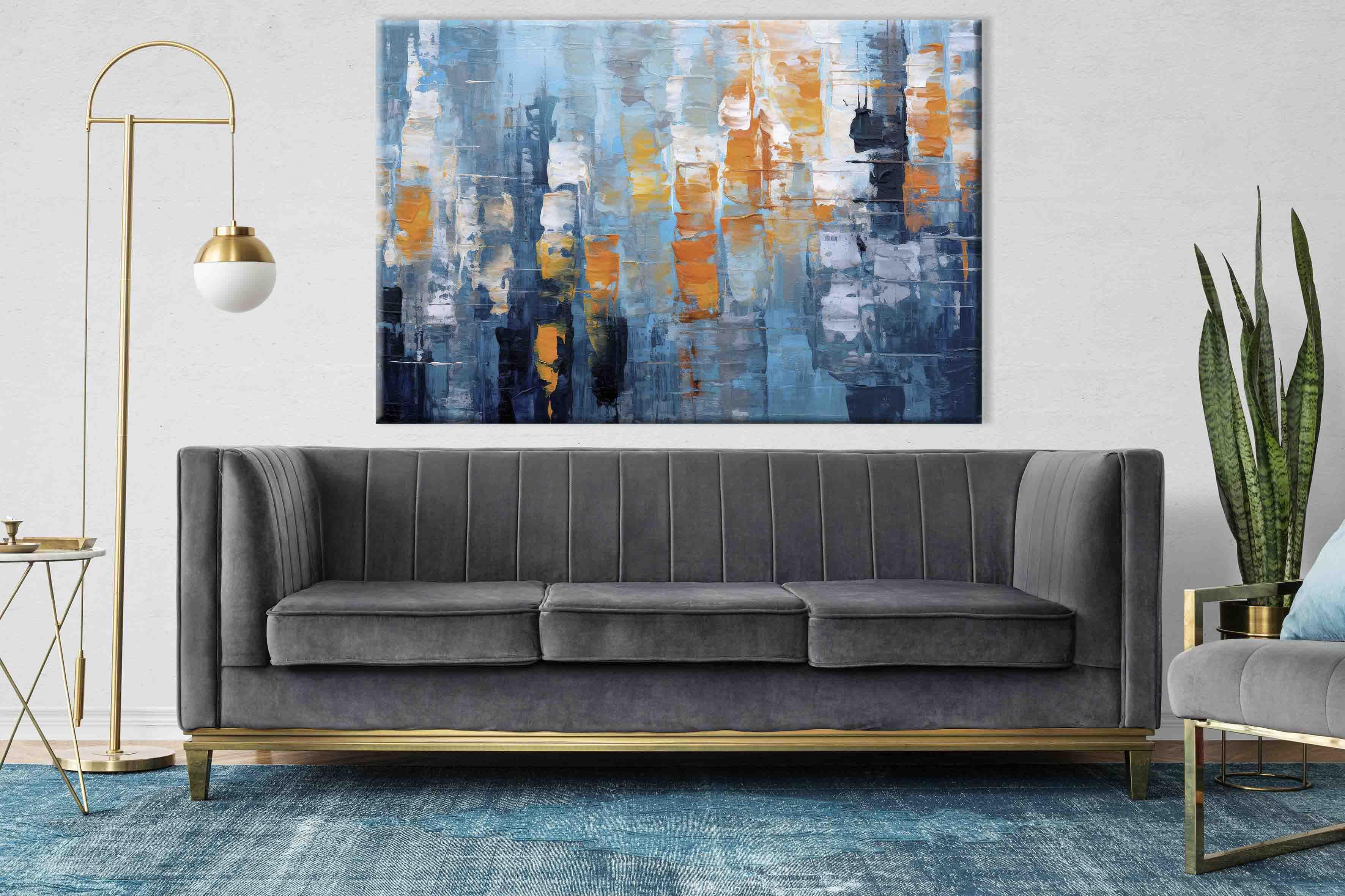 Multi Layered Abstract | Yağlıboya dokulu canvas baskı