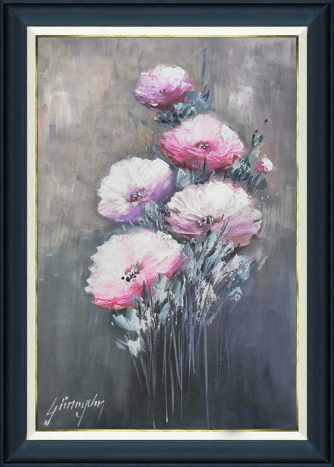 Pembe Nünas Çiçekleri | Yağlı Boya Tablo