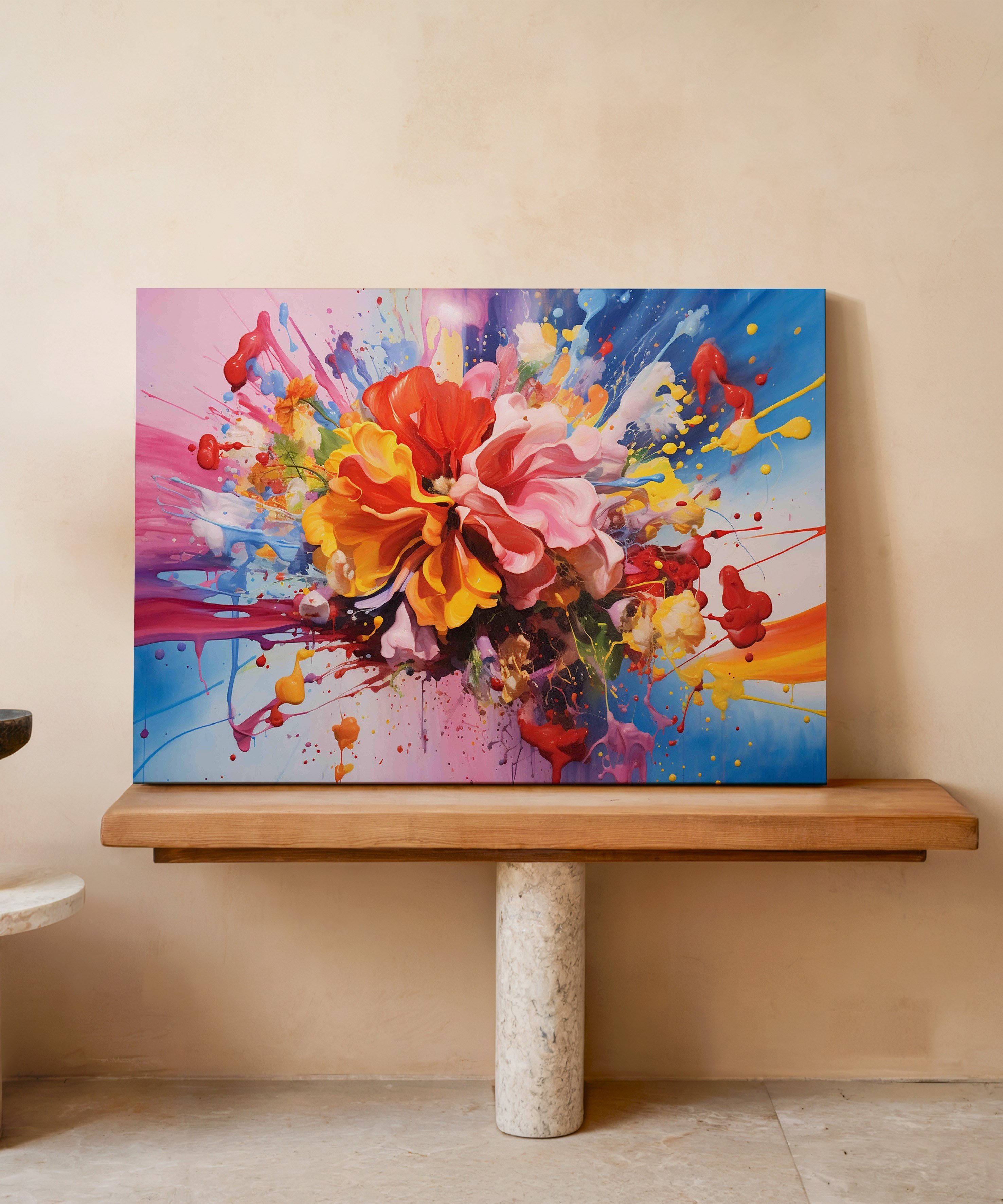Renklerin Baharı | Yağlı Boya Dokulu Canvas Baskı