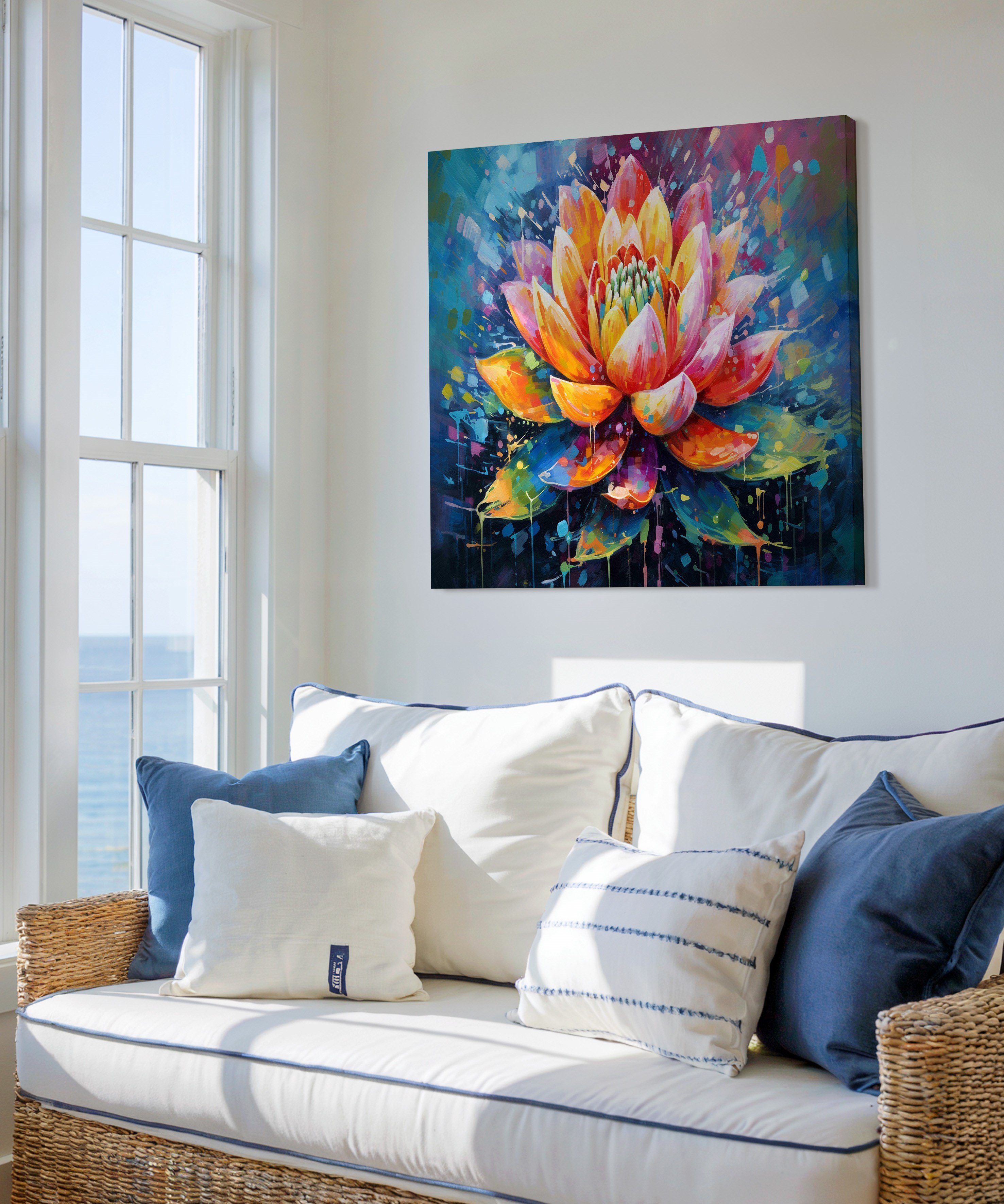 Renklerin Uyanışı | Yağlı Boya Dokulu Canvas Baskı