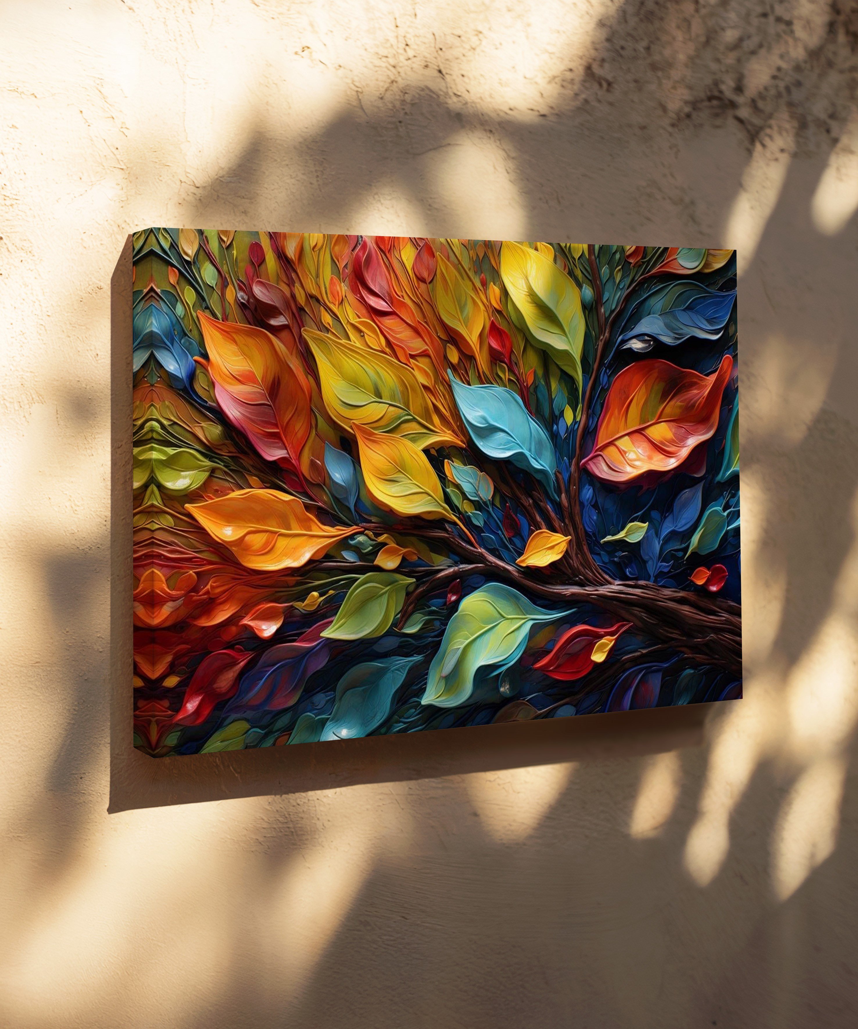 Renkli Doğa | Yağlıboya dokulu canvas baskı
