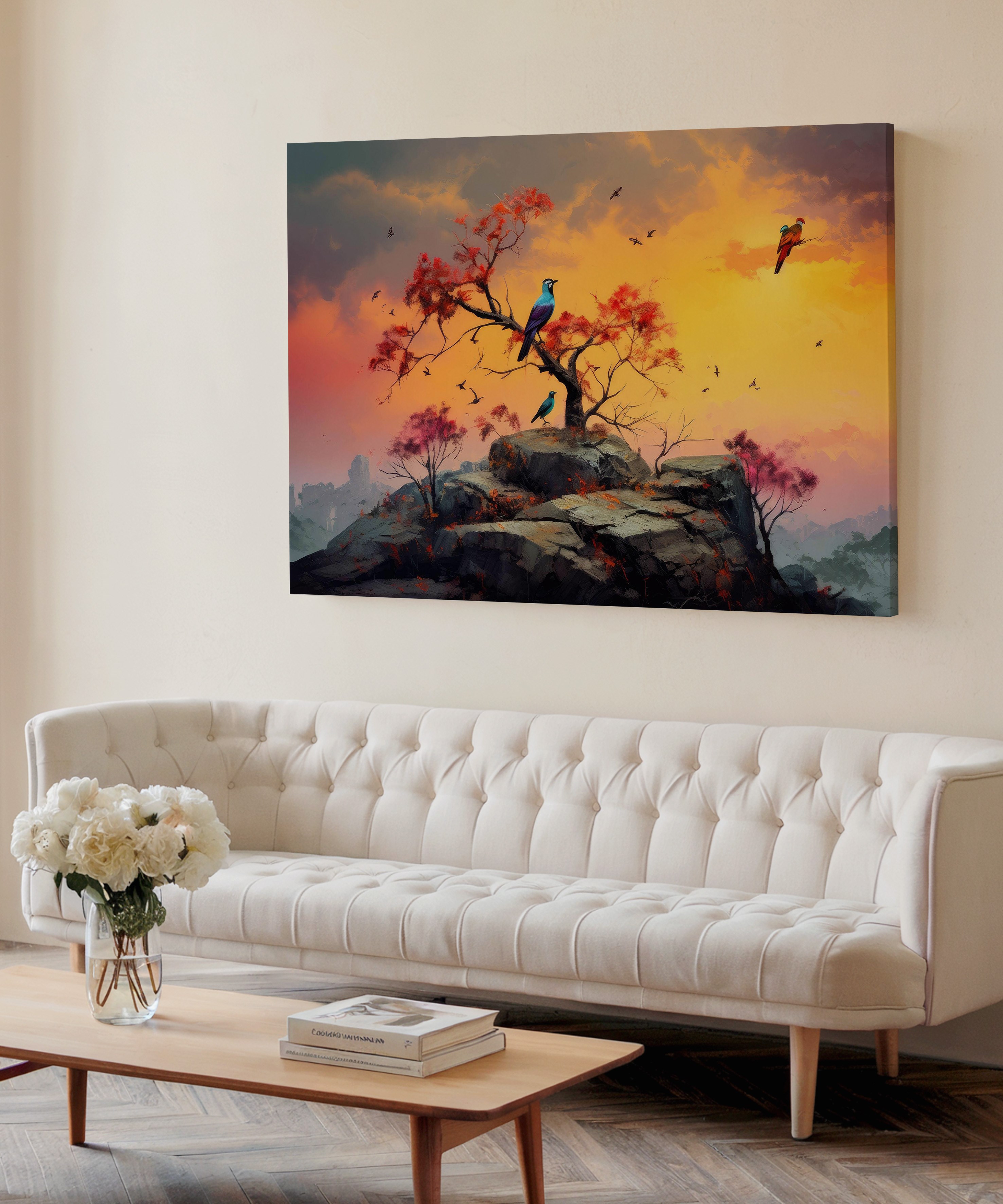 Sessiz Zirvenin Ezgisi | Yağlı Boya Dokulu Canvas Baskı