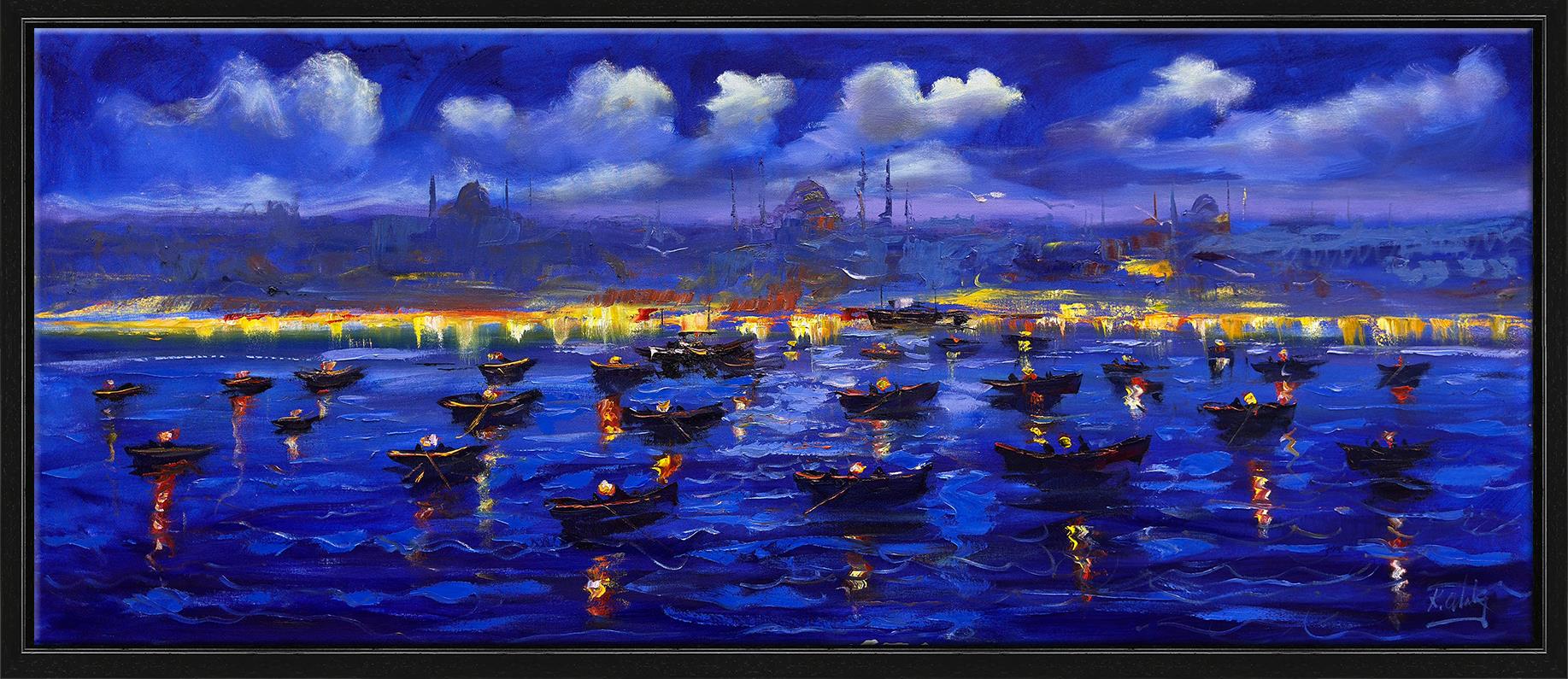 Sıralı Sandallar | Yağlı Boya Tablo