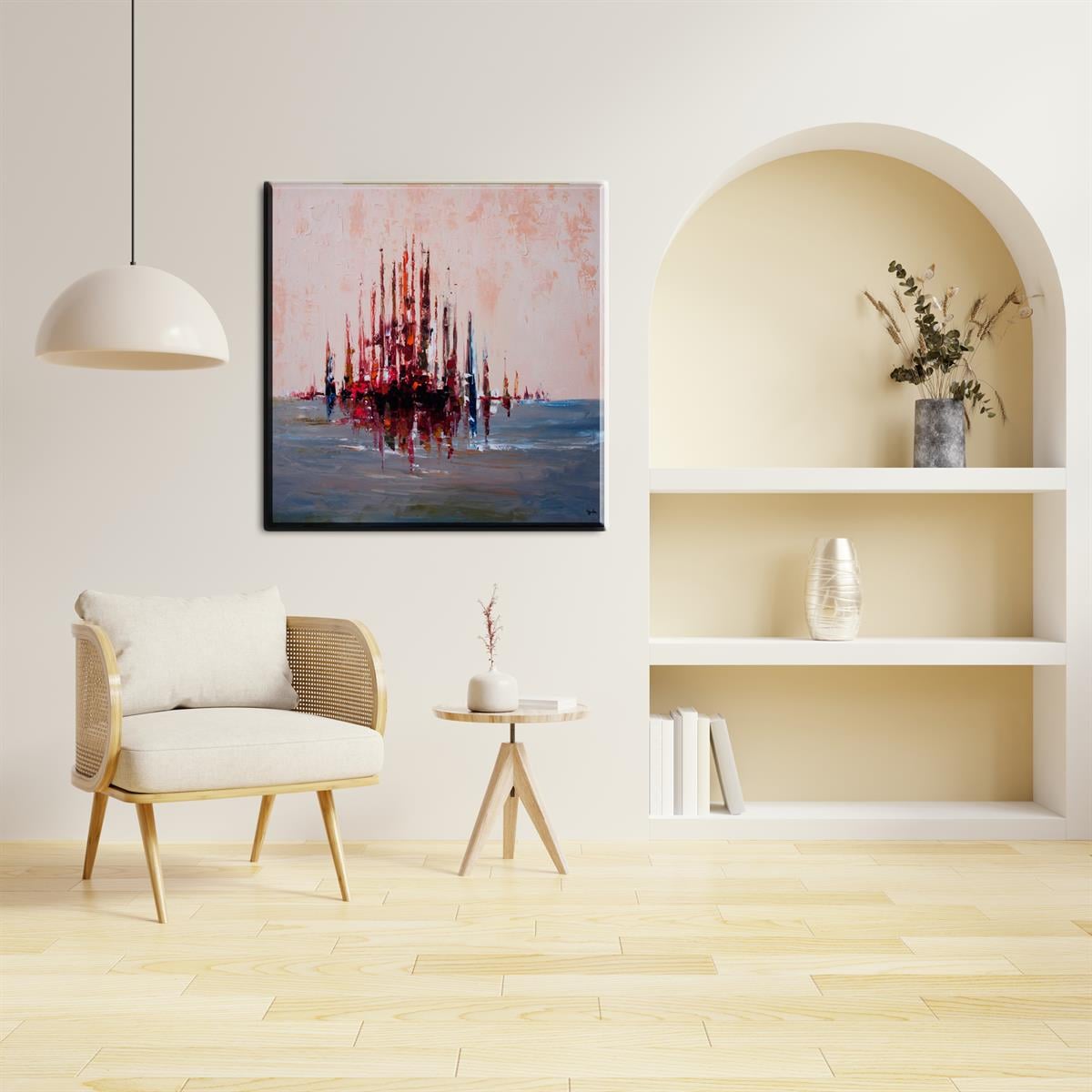 SOYUT SİPARİŞ YAĞLI BOYA TABLOLARYelkenliler Silüeti | Yağlı Boya Tablo | kozaart galeri