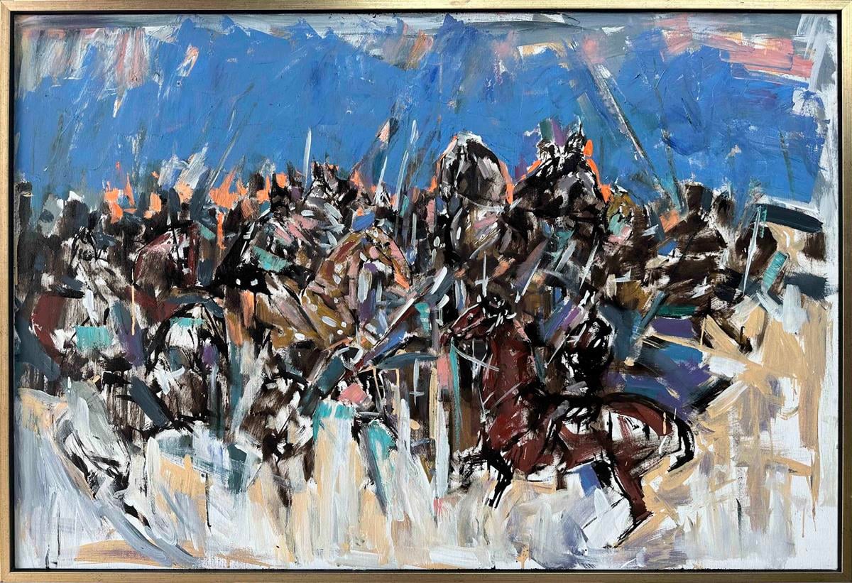 Soyut yağlı boya tablolar