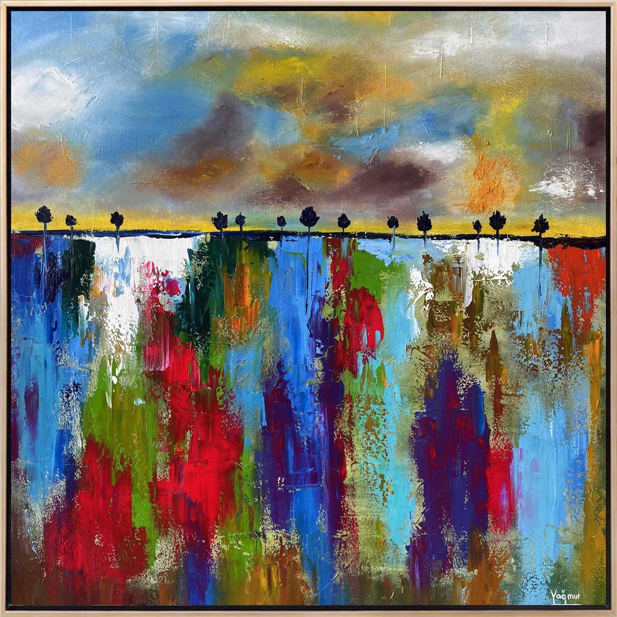 Soyut yağlı boya tablolar