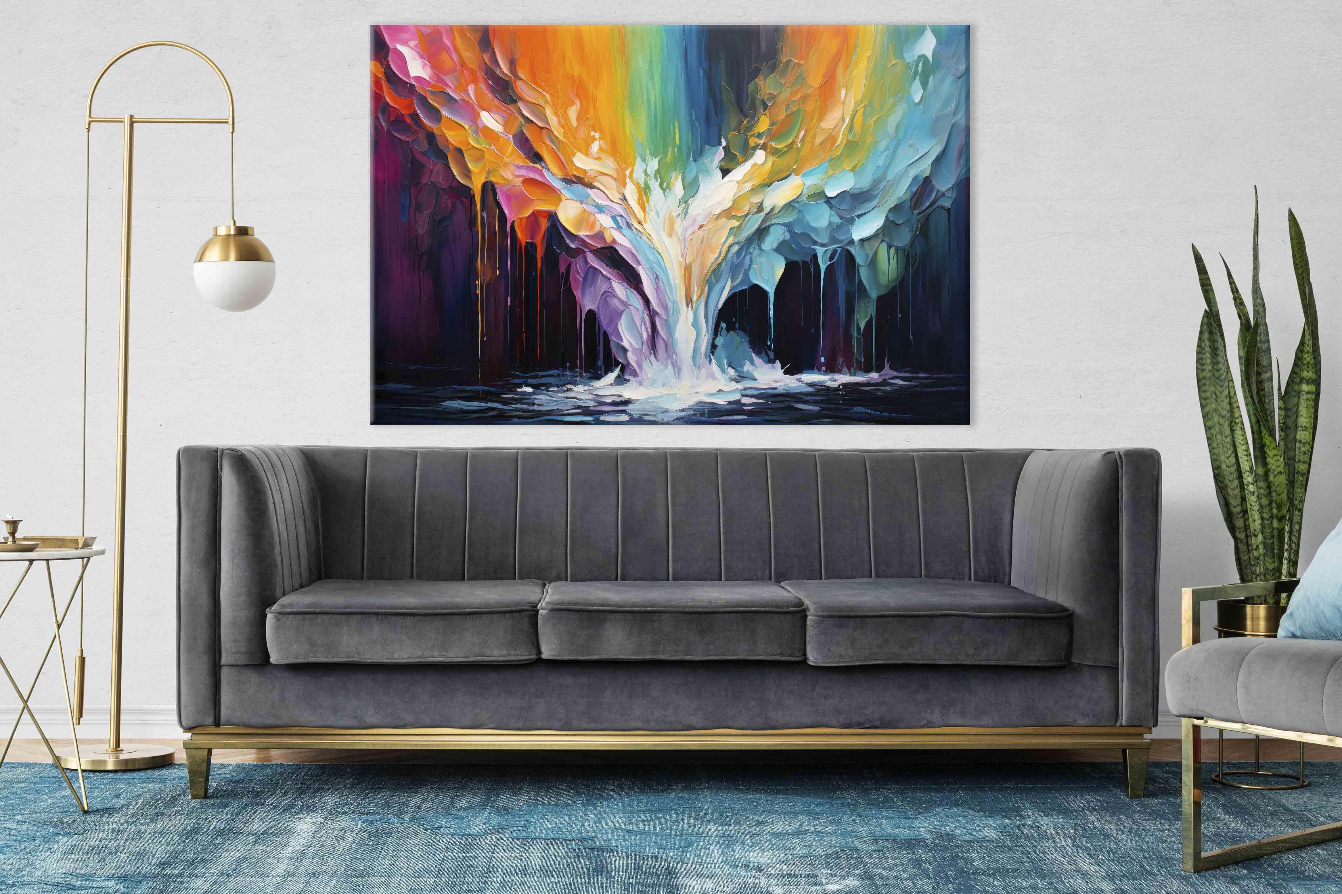 Soyut Yağlıboya Dokulu Tablolar