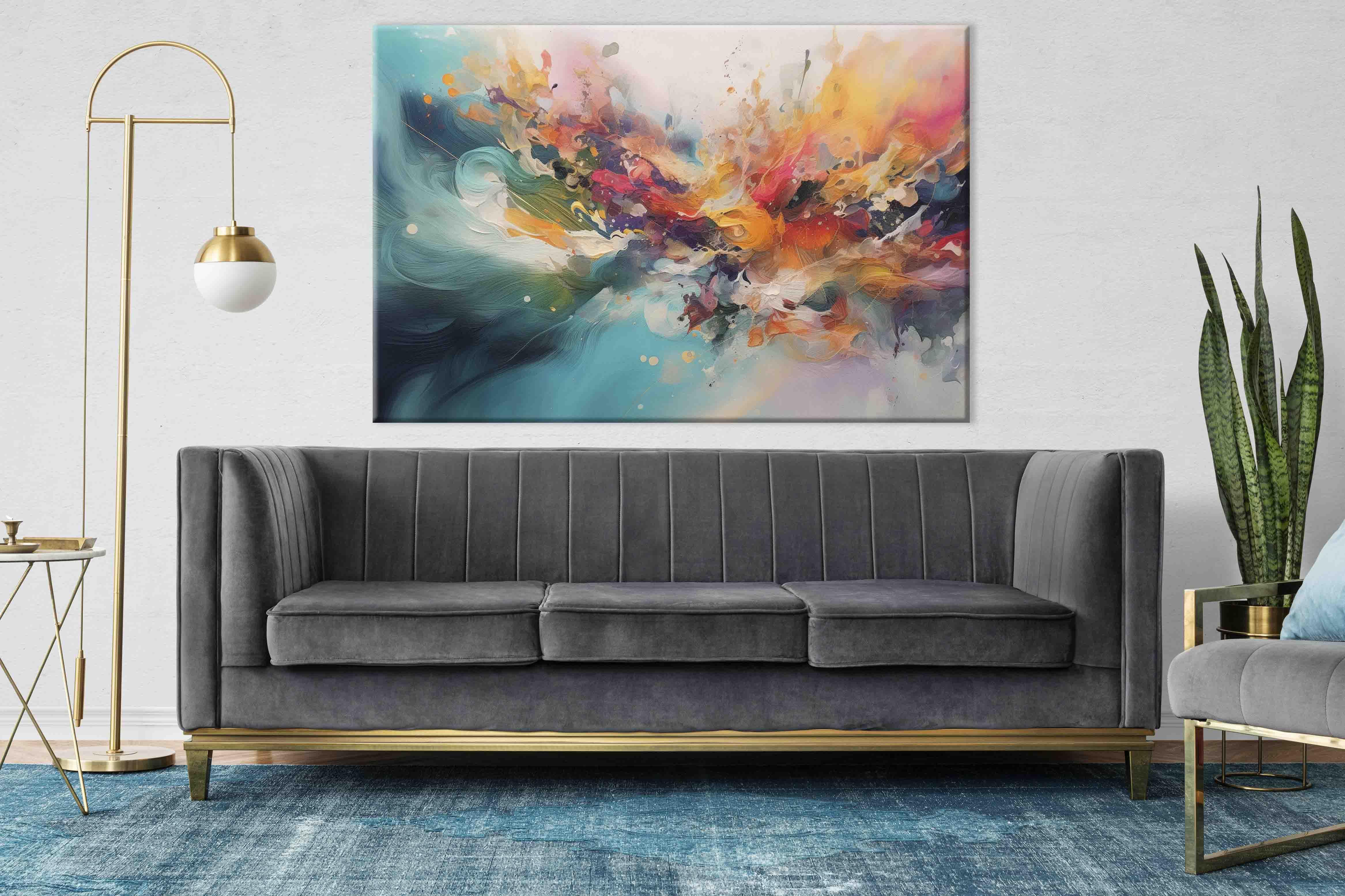 Soyut Yağlıboya Dokulu Tablolar