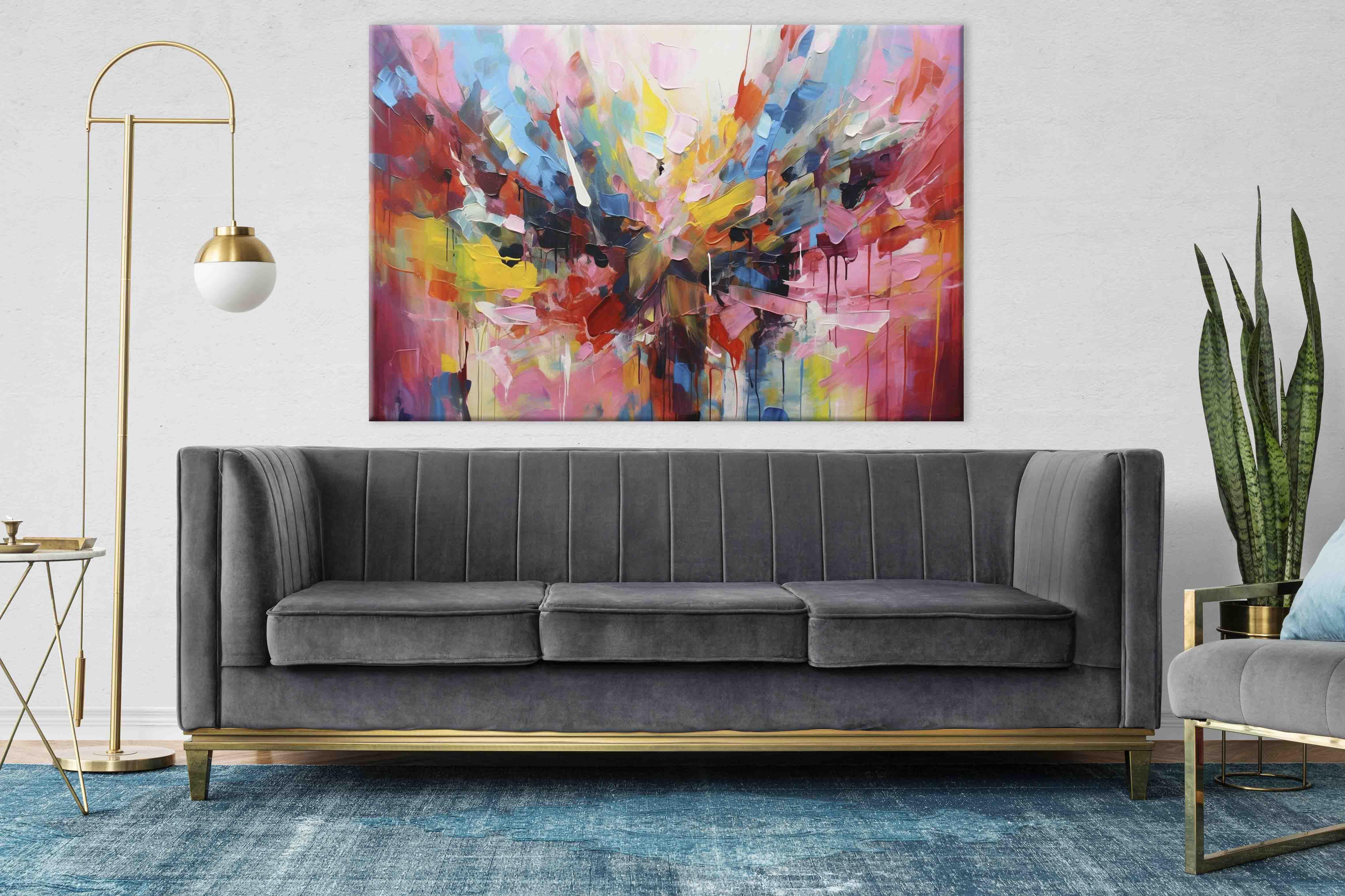 Soyut Yağlıboya Dokulu Tablolar