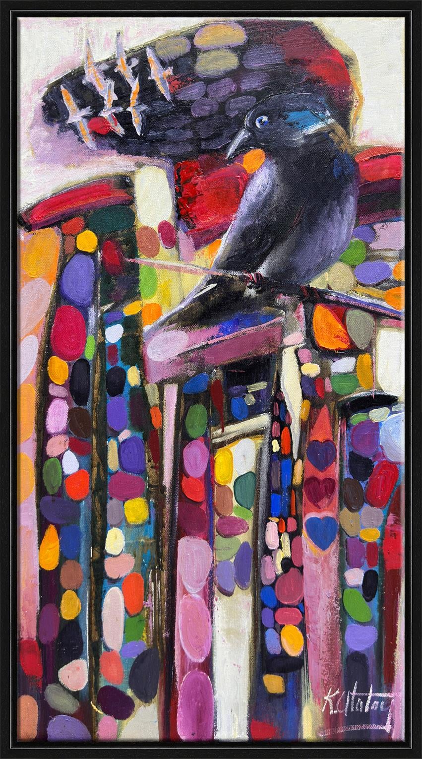 Teldeki Güvercin | Yağlı Boya Tablo