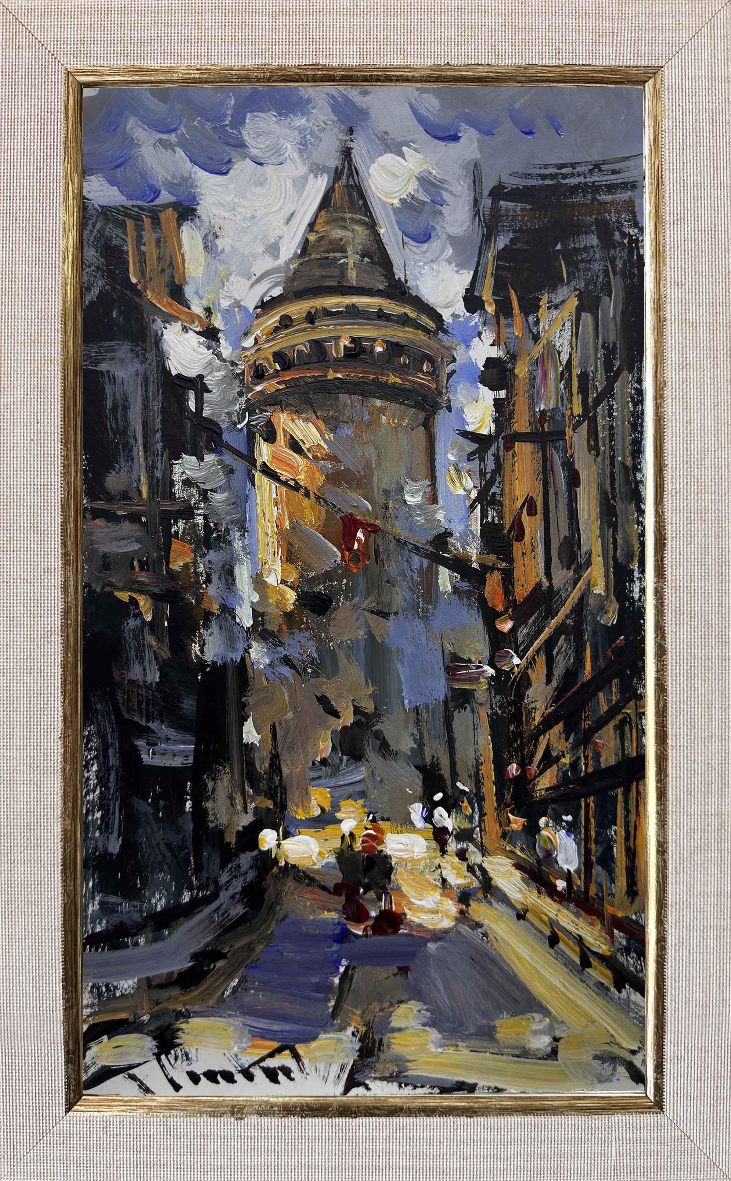 Toprak Paletinde Galata | Yağlı Boya Tablo