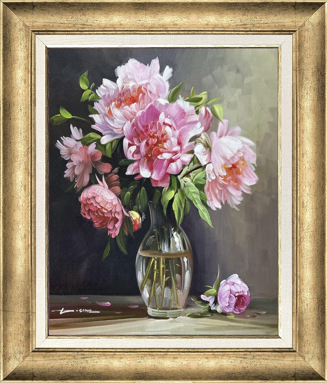 Vazoda Şakayık Çiçekleri  | Yağlı Boya Tablo