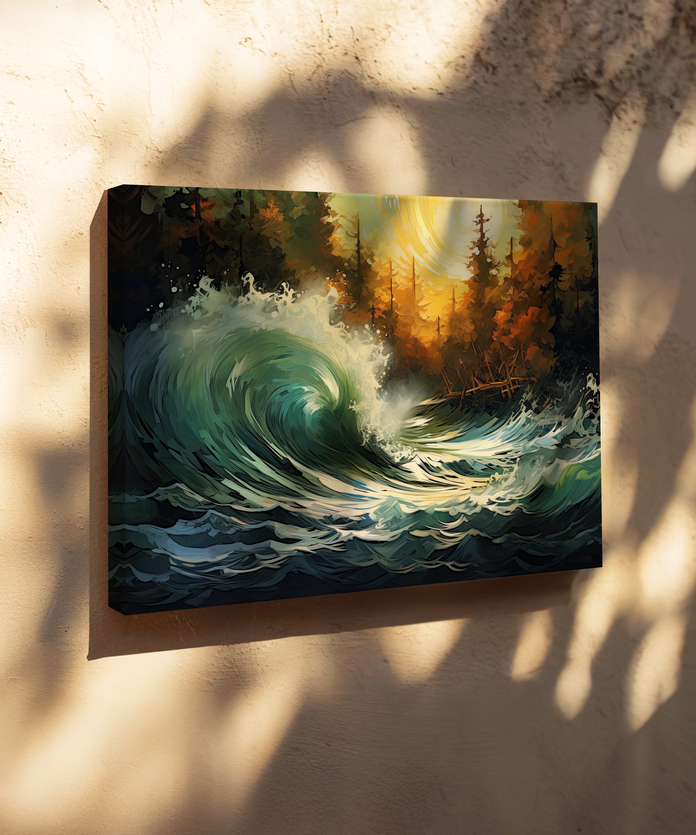 Wave Power 2 | Yağlıboya dokulu canvas baskı