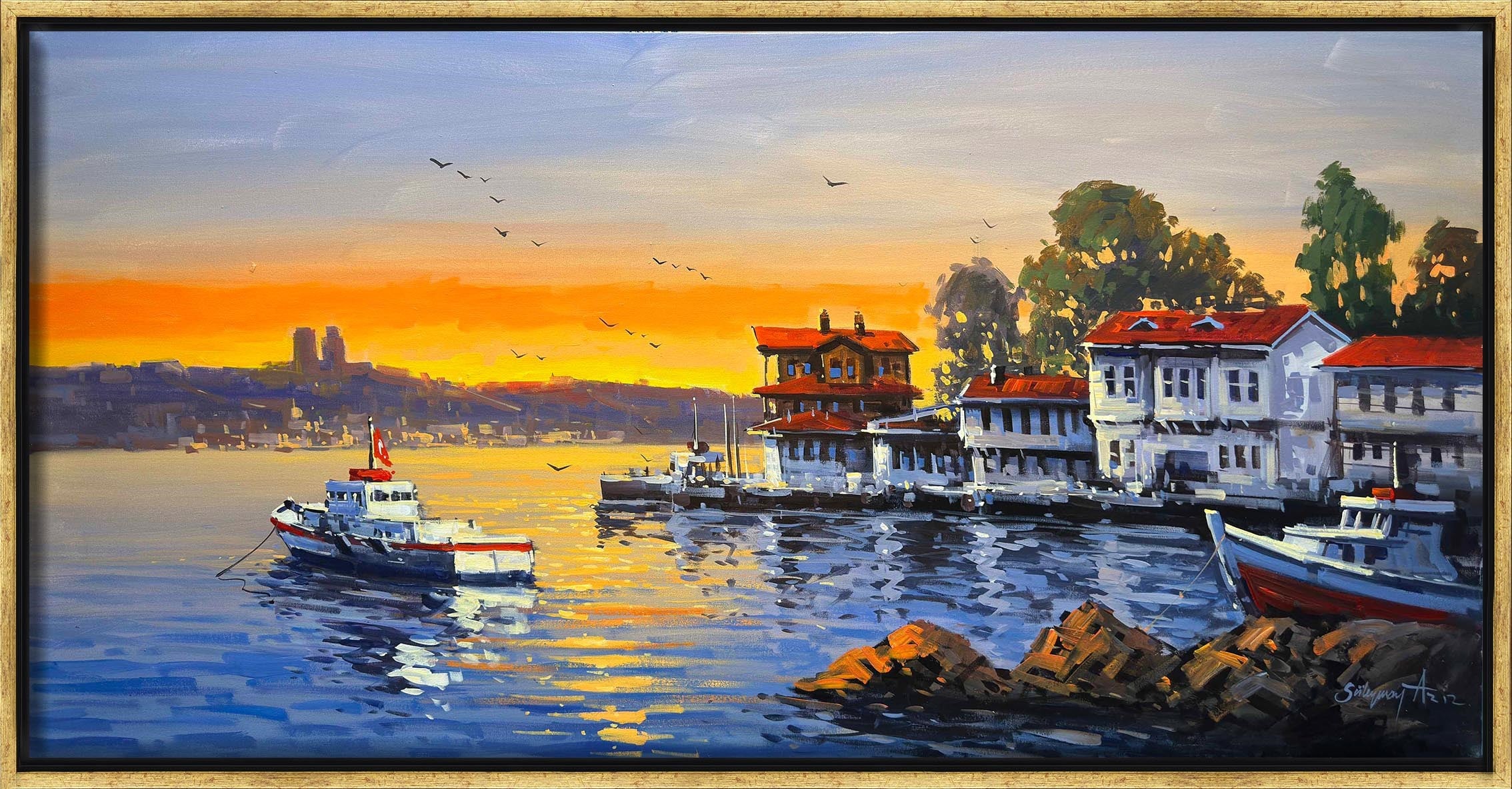 Yalılar Kıyısı | Yağlı Boya Tablo