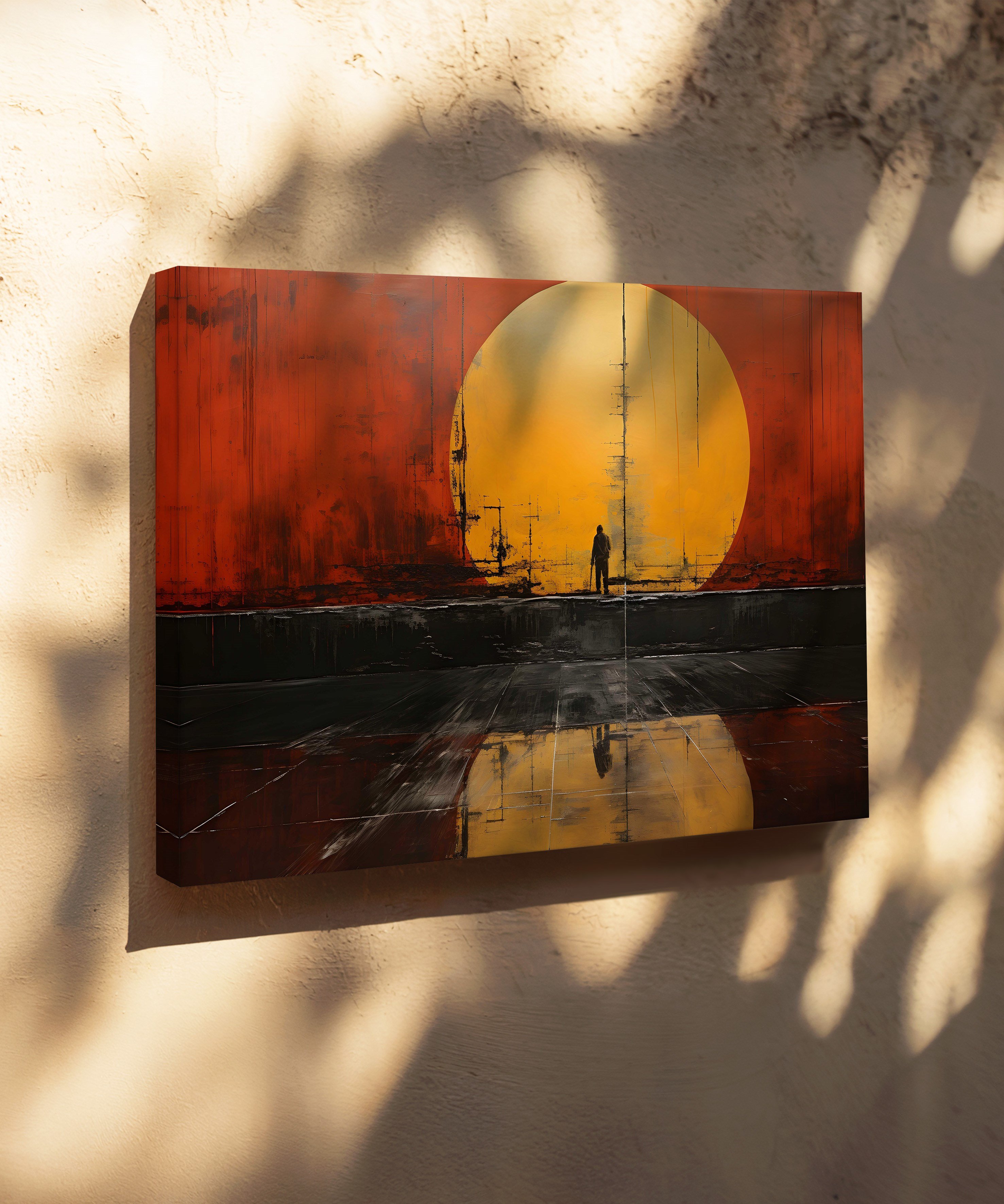 Yalnızlık | Yağlıboya dokulu canvas baskı