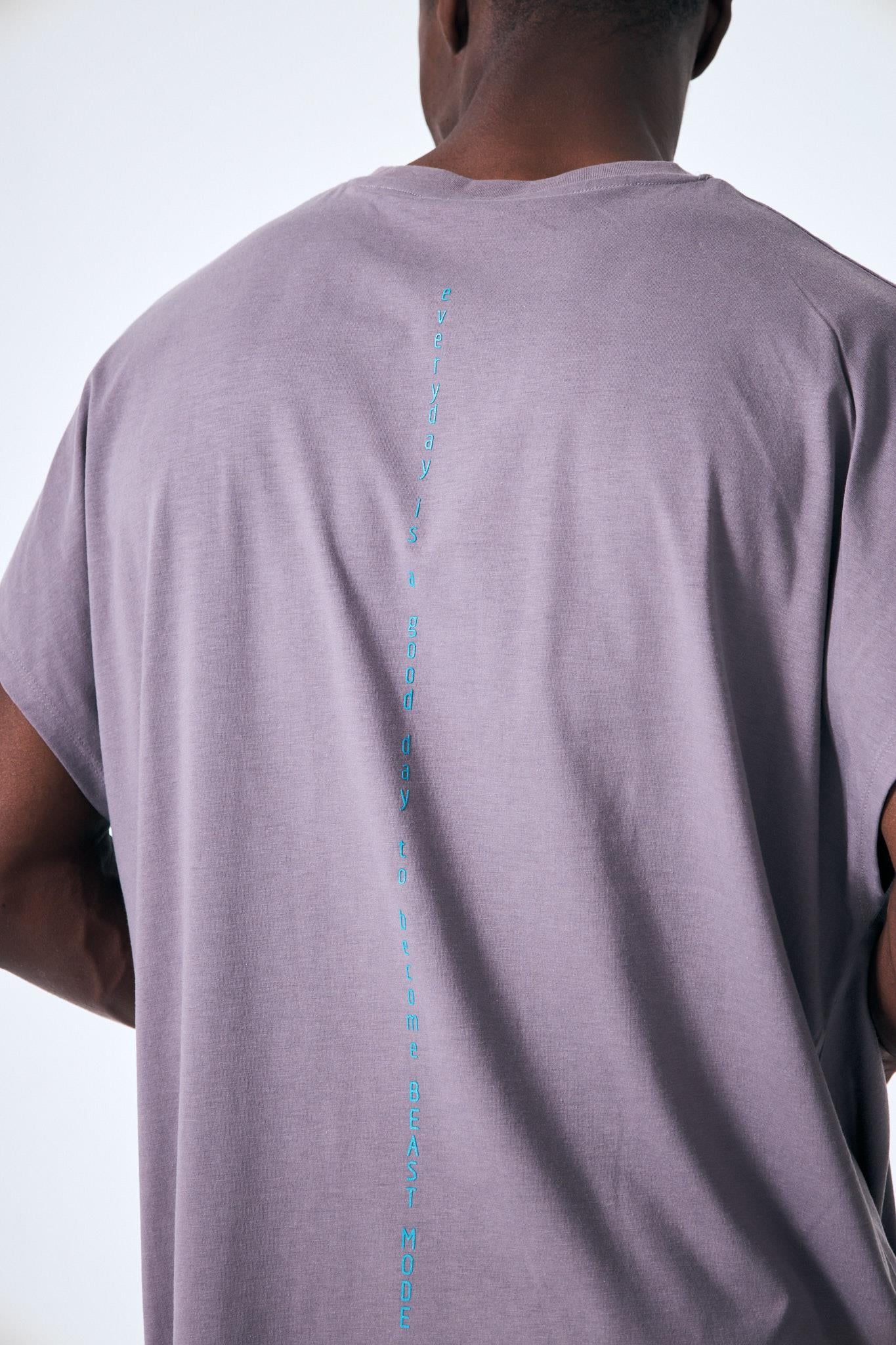 “Line” Arka Ve Ön Kabartma Baskılı Oversize - Lila